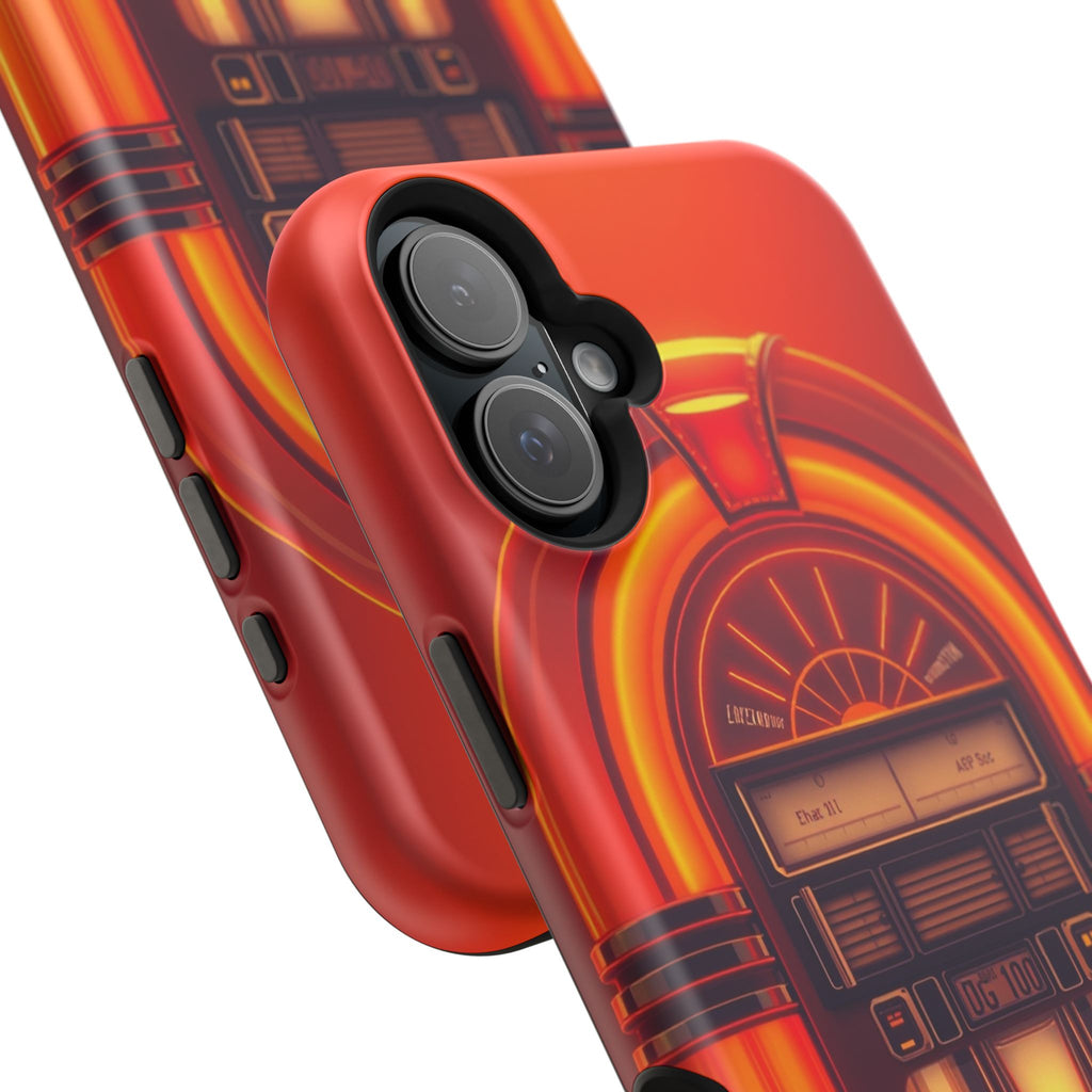 iPhone Jukebox Glow Neon Cyberpunk Bold Modern Everyday Snap Case · iPhone Case