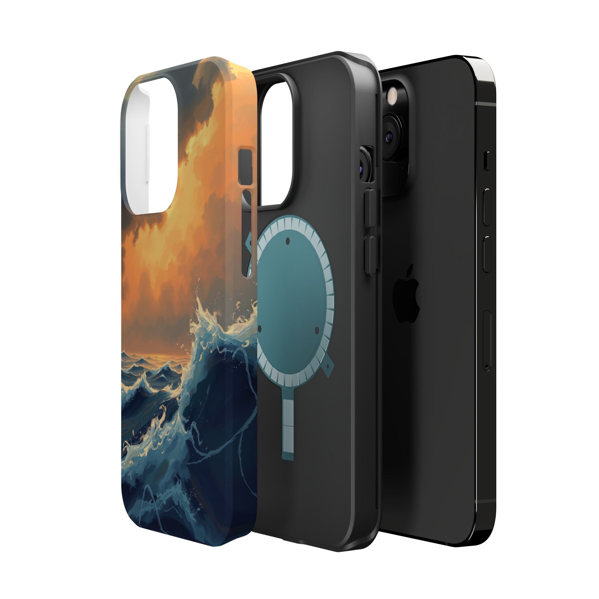 iPhone Sunset Amber And Peach Storm at Sea Slim iPhone Everyday · iPhone Case