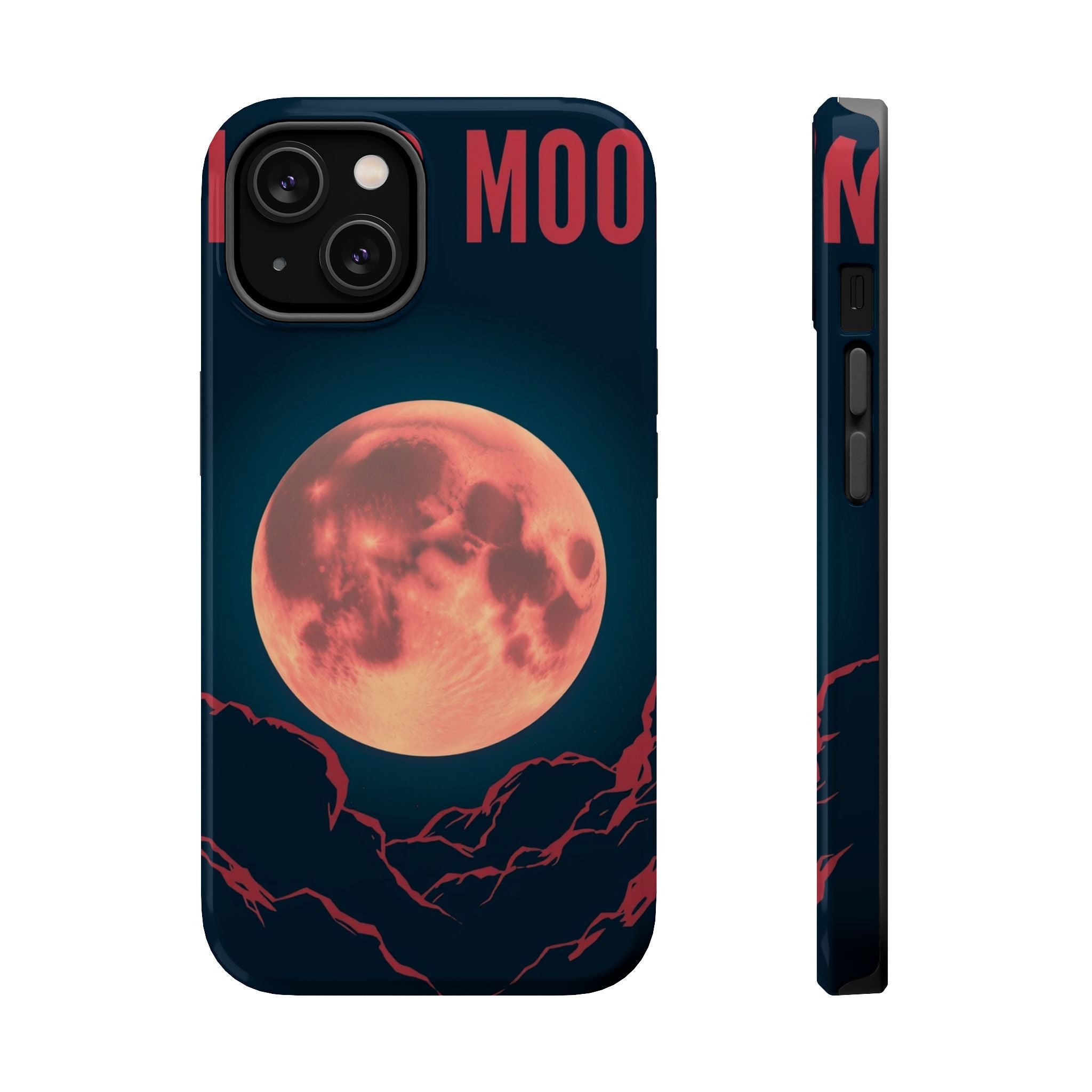 iPhone Blood Moon Rise Vintage Retro Poster Slim Everyday Designer Case · iPhone