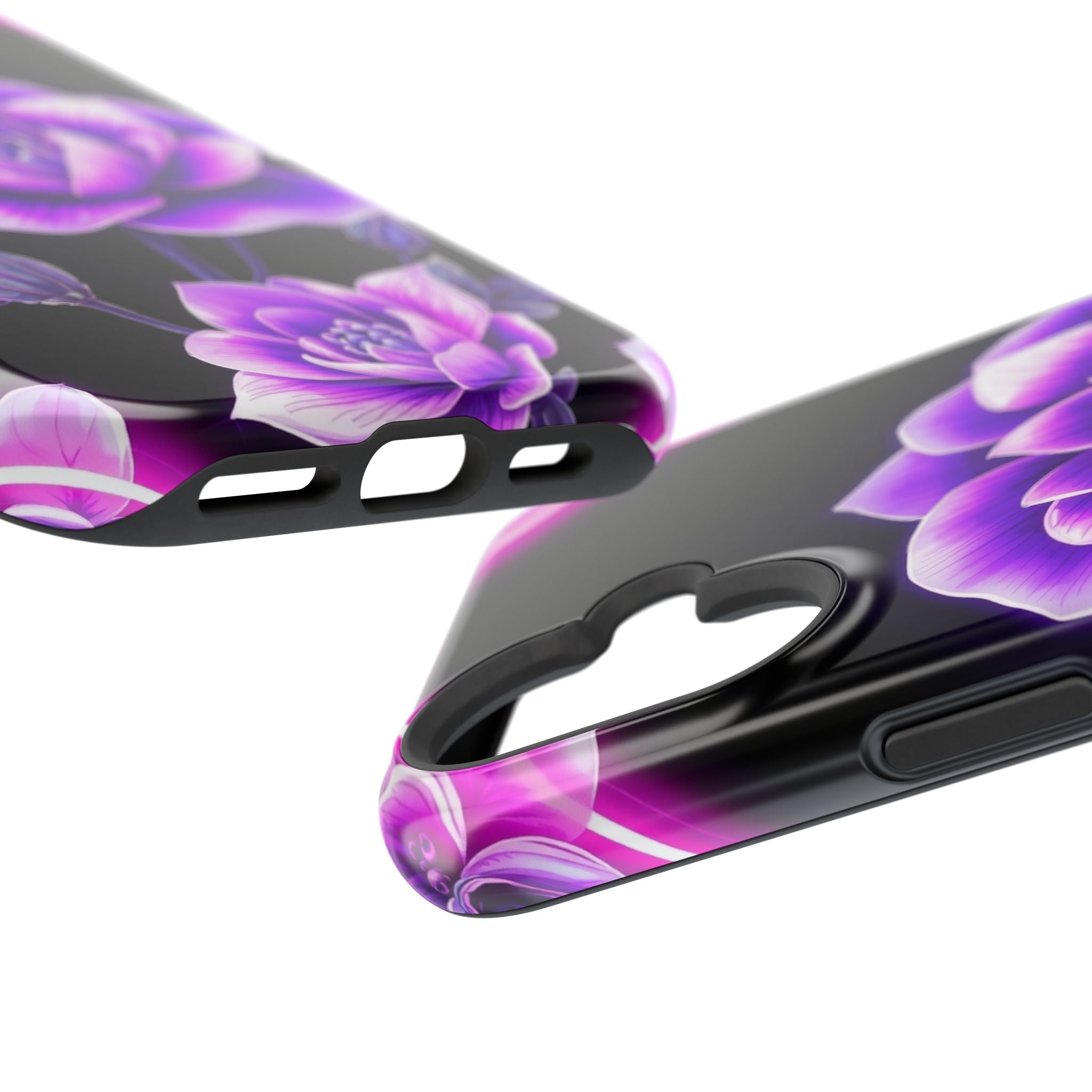 iPhone Floral Ombre Neon Cyberpunk Bold Modern Everyday Snap Case · iPhone Case