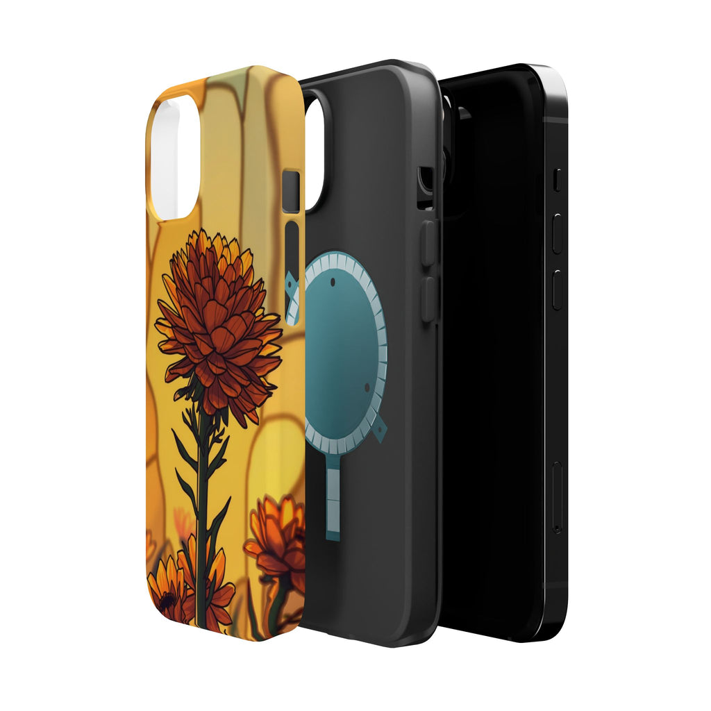 iPhone Sunset Amber And Peach Ranunculus Stack Soft iPhone Finish · iPhone Case