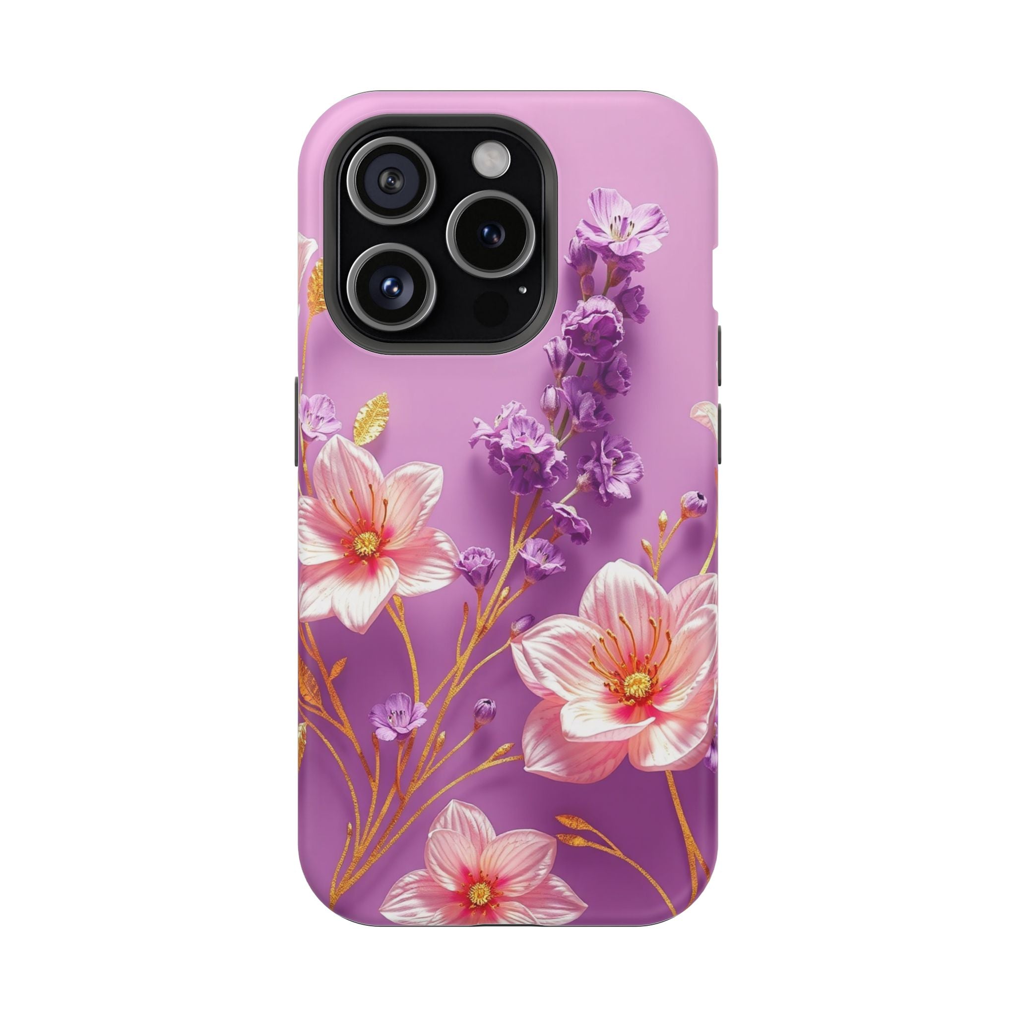 iPhone Radiant Floral Gold Foil Design Slim Everyday Designer Case · iPhone Case