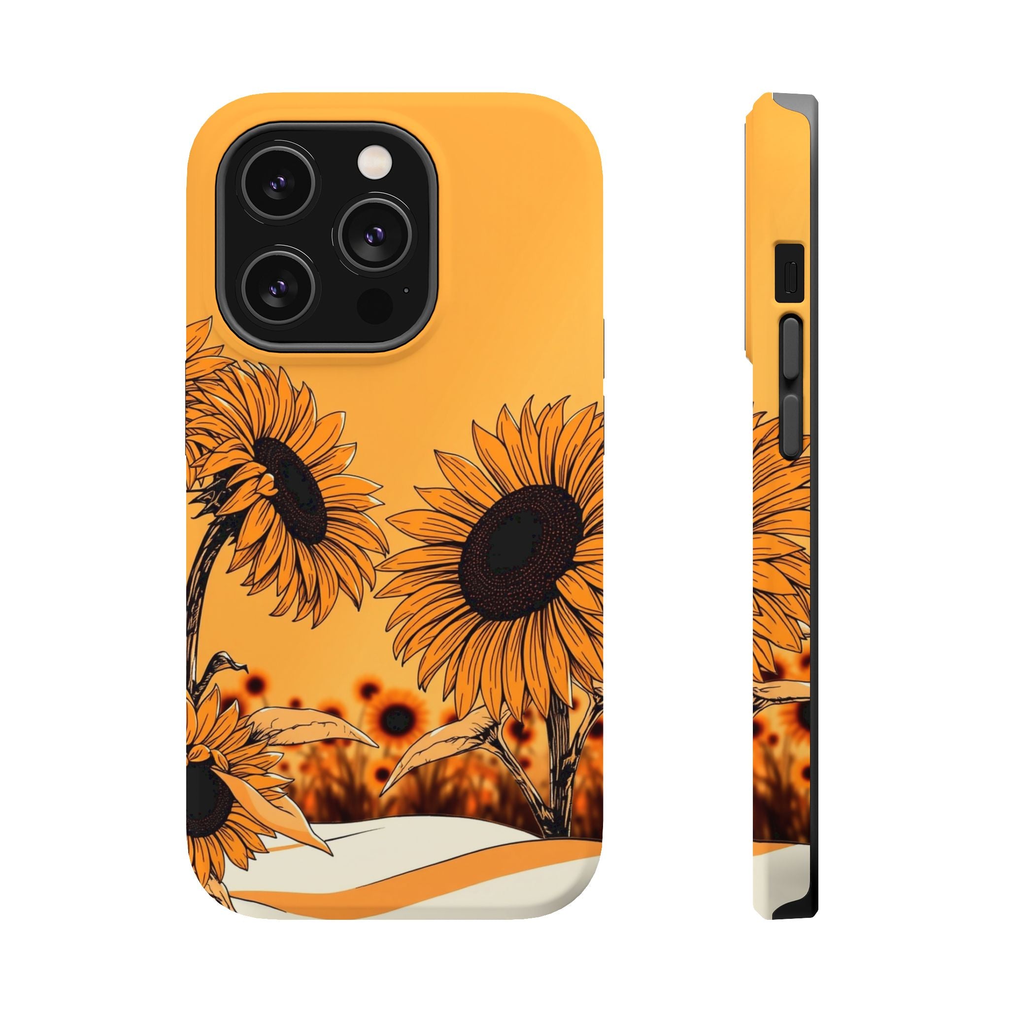 iPhone Burnt Orange And Sand Sunflower Pop Slim iPhone Everyday · iPhone Case