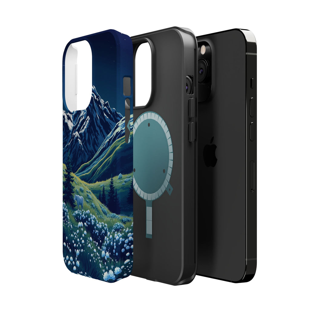 iPhone Midnight Blue And Silver Alpine Meadow Slim iPhone Everyday · iPhone Case