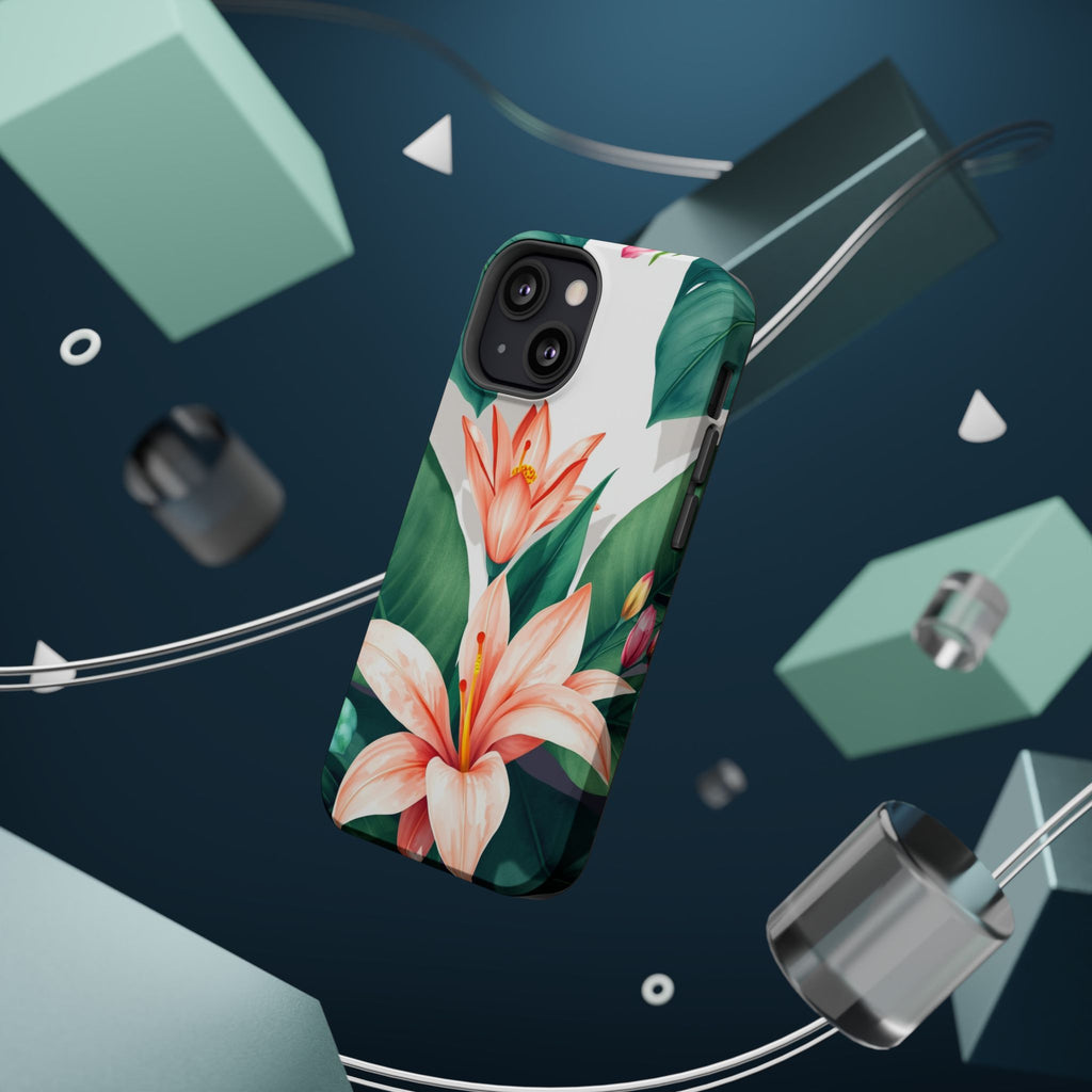 iPhone Tropical Bloom Sage And Ivory Slim Snap Case Gal · iPhone Case