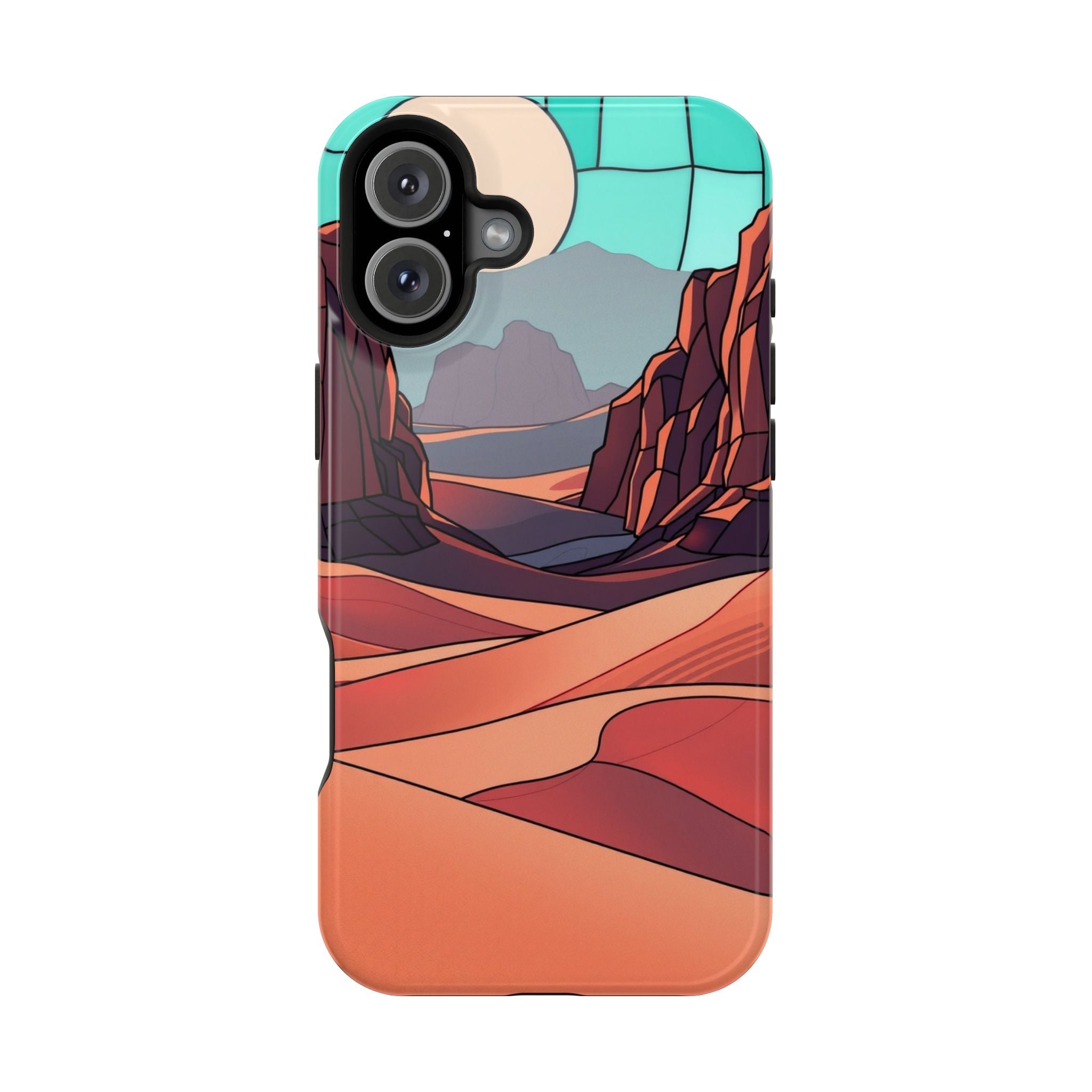 iPhone Desert Dunes Stained Glass Bold Modern Everyday Snap Case · iPhone Case