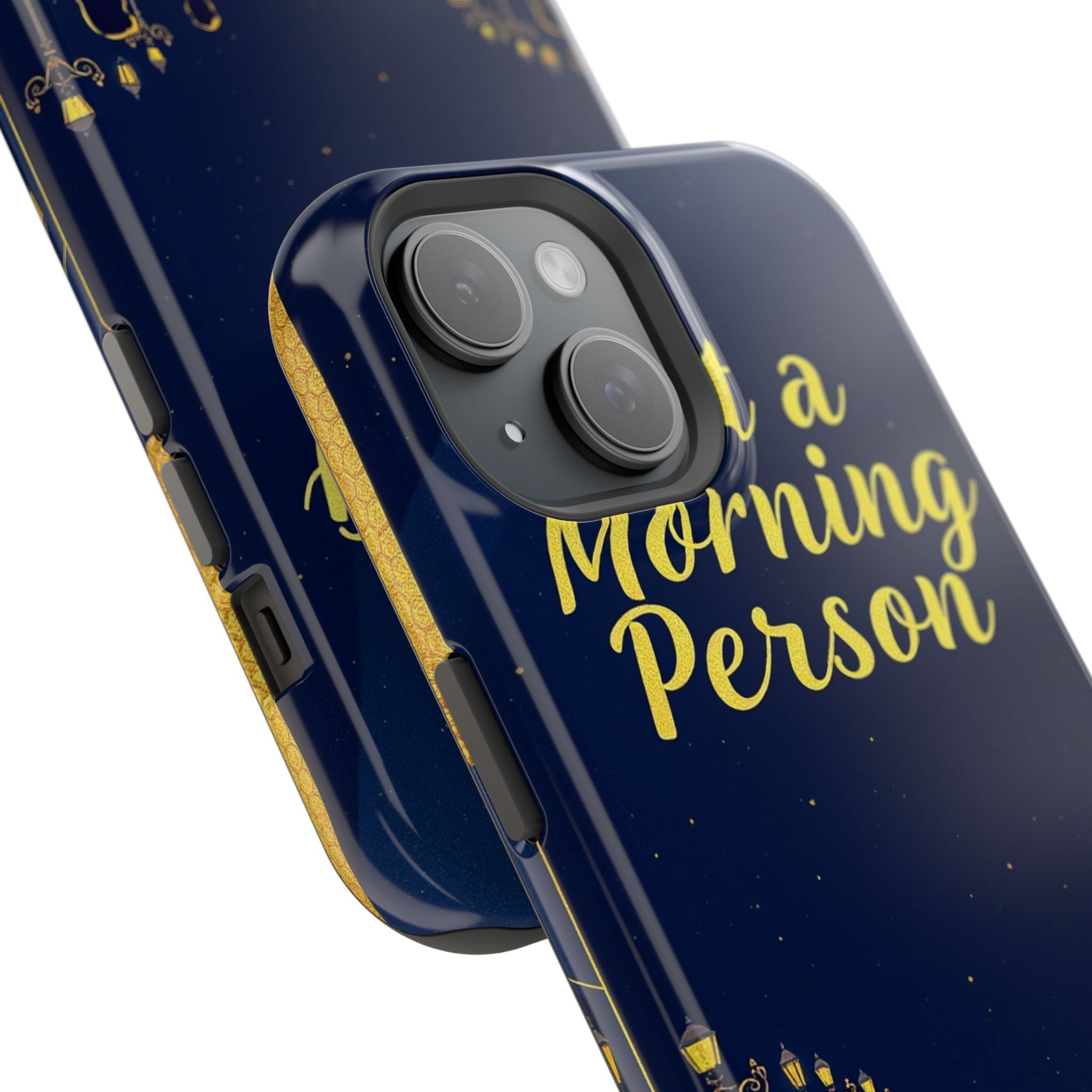 iPhone Midnight Blue And Silver Not a Morning Person Slim Snap Case · iPhone Cas