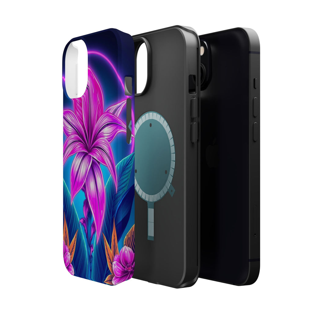iPhone Tropical Bloom Neon Cyberpunk Slim Everyday Designer Case · iPhone Case