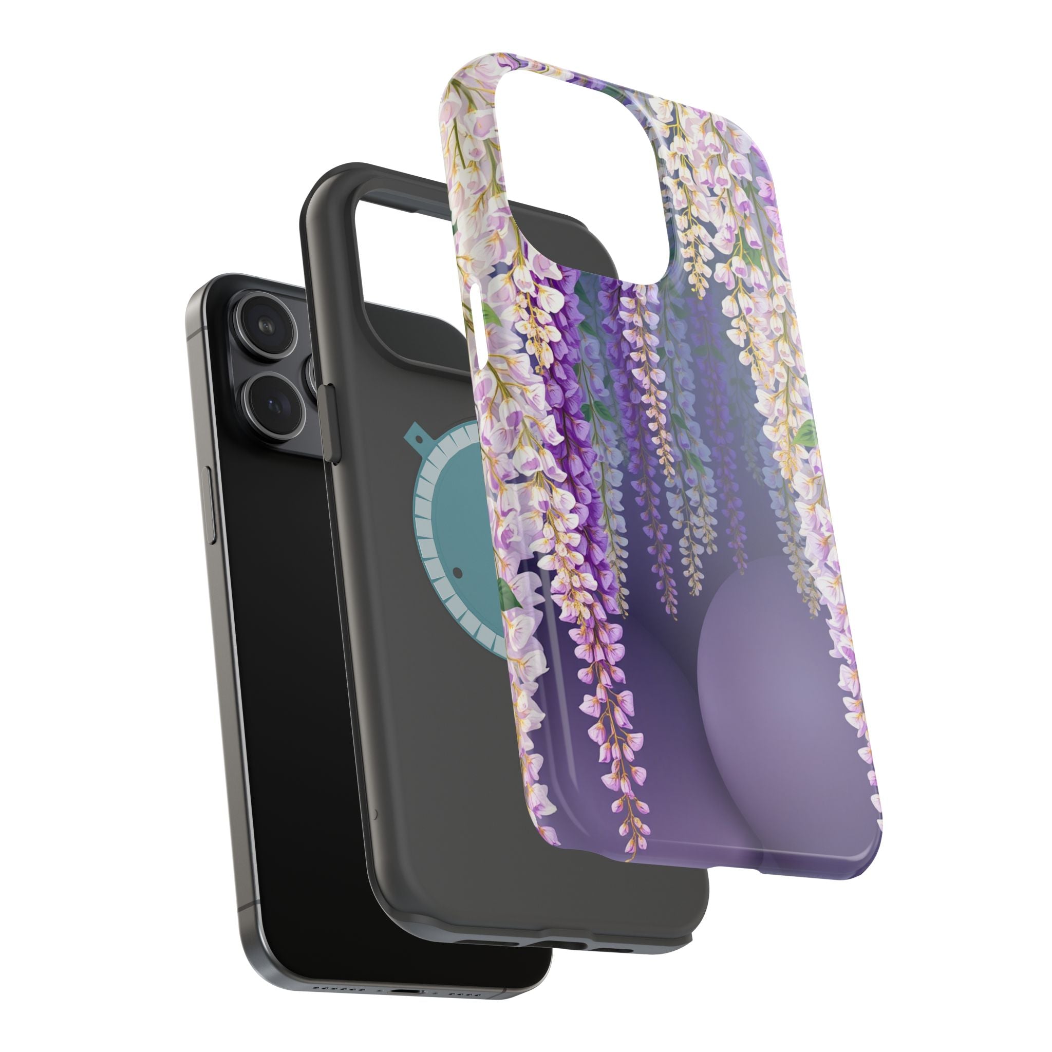 iPhone Mint And Blush Wisteria Cascade Slim Everyday Designer Case · iPhone Case