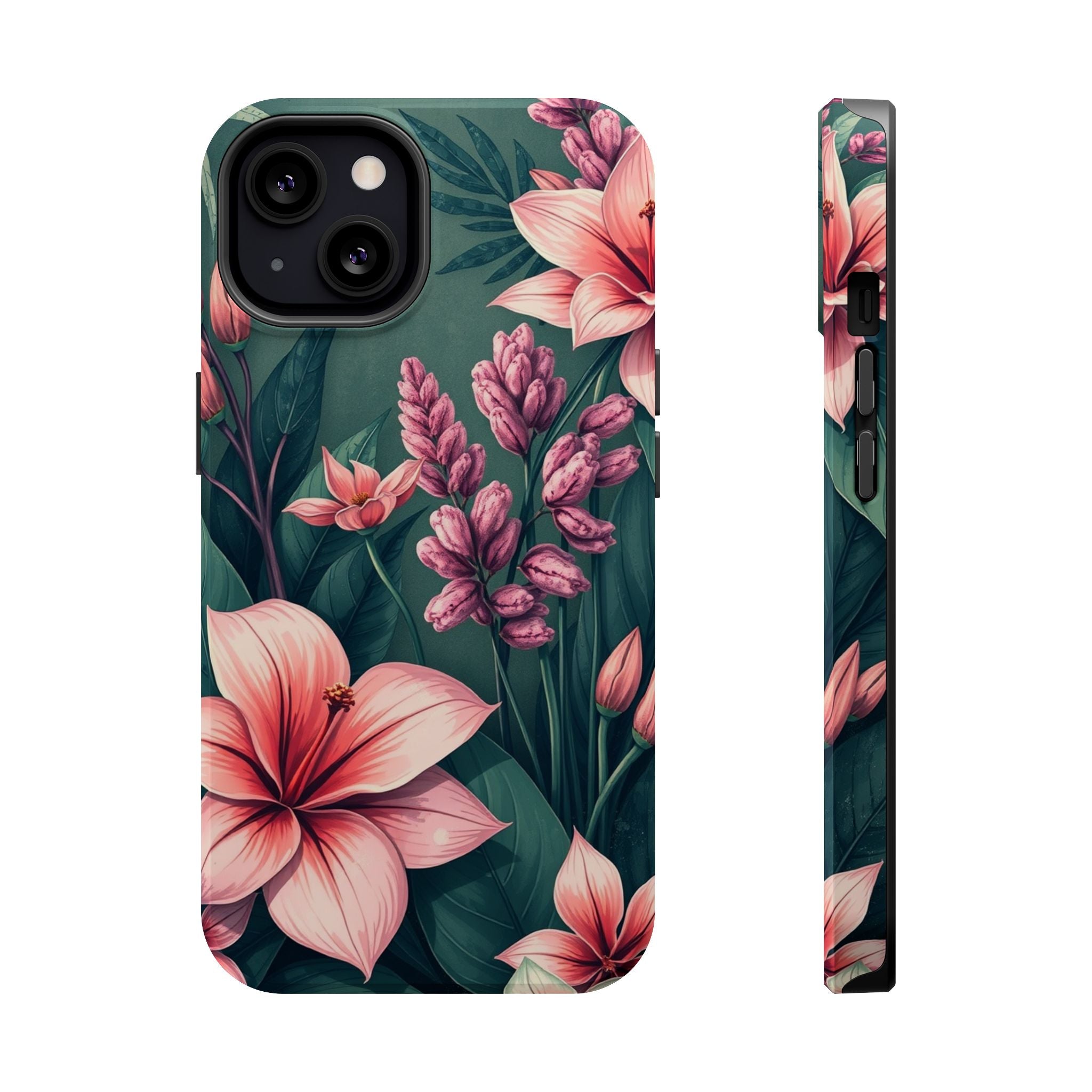 iPhone Mint And Blush Jungle Floral Slim Everyday Designer Case · iPhone Case