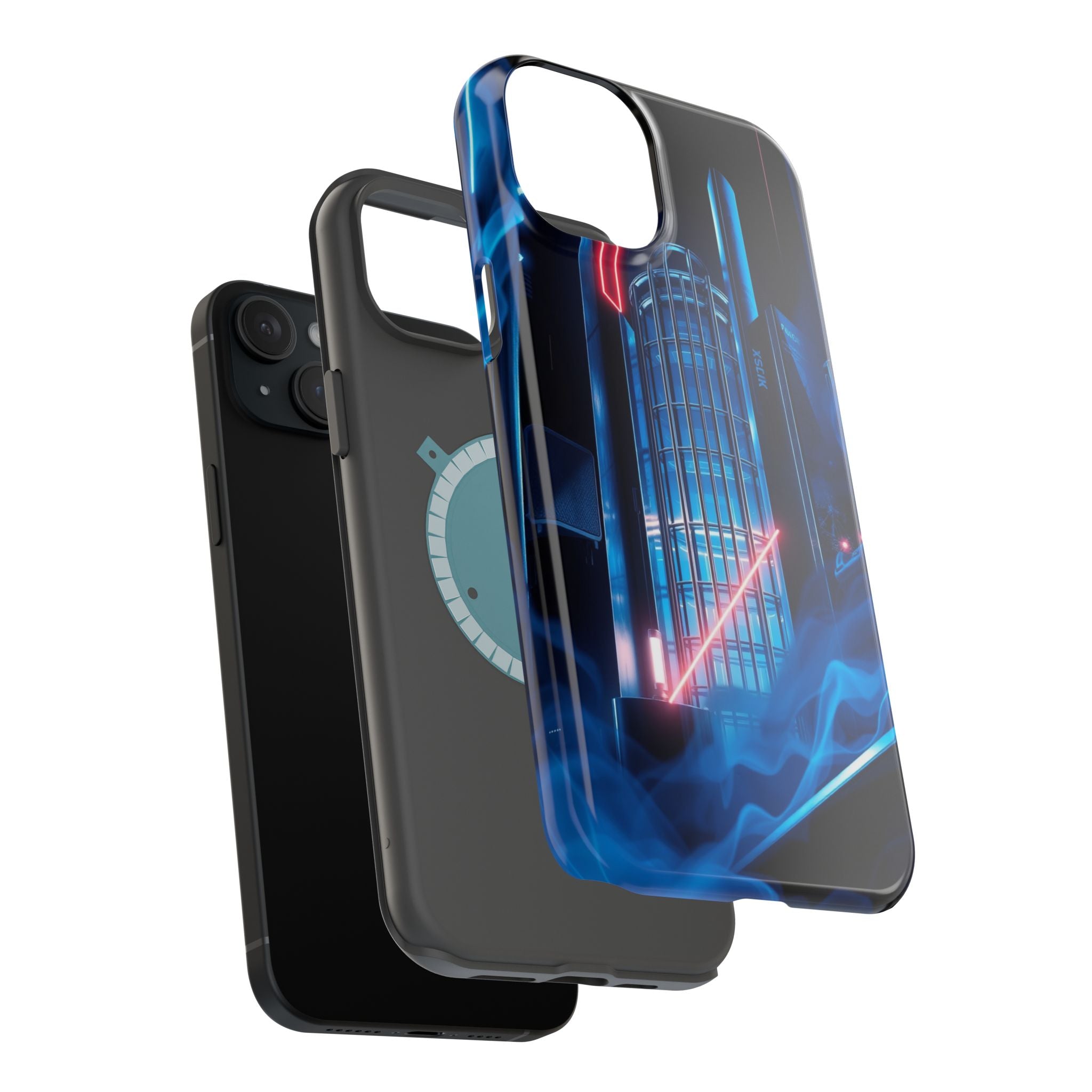 iPhone Midnight Blue And Silver Bauhaus Composition Slim Snap Case · iPhone Case