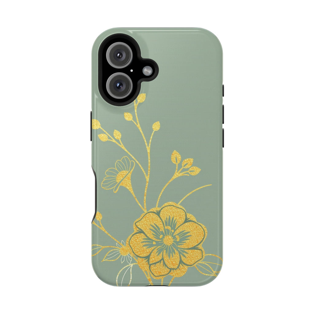 iPhone Floral Gold Foil Cinematic Art Slim Everyday Designer Case · iPhone Case