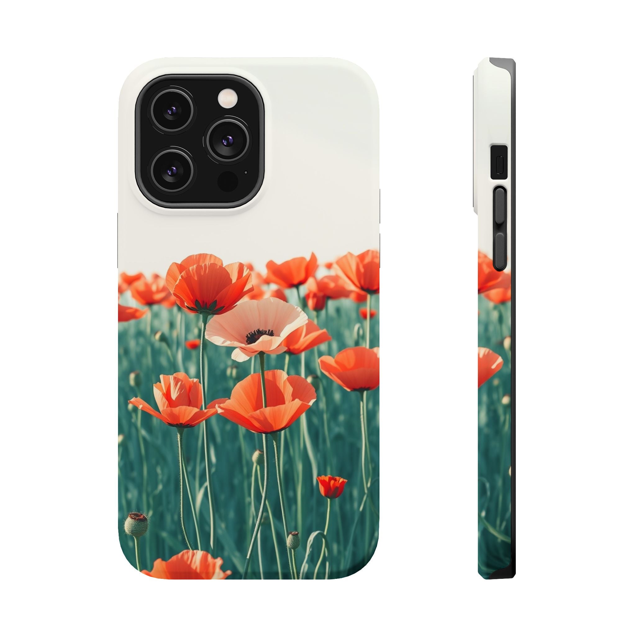 iPhone Mint And Blush Poppy Field 10 Slim Everyday Designer Case · iPhone Case