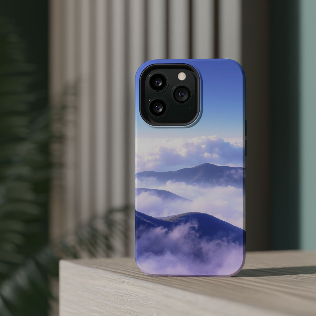 iPhone Dreamy Fog Rolling Over Hills Design Soft iPhone 20 Finish · iPhone Case