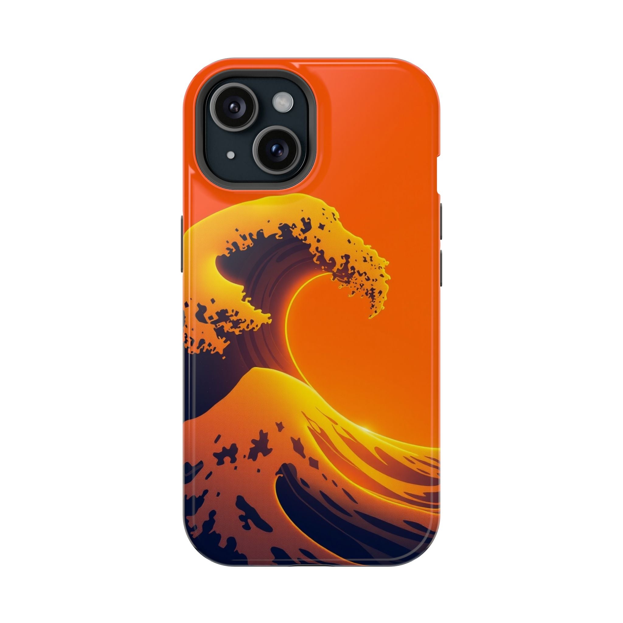 iPhone Mustard And Rust Holographic Wave Slim Everyday iPhone Designer · iPhone
