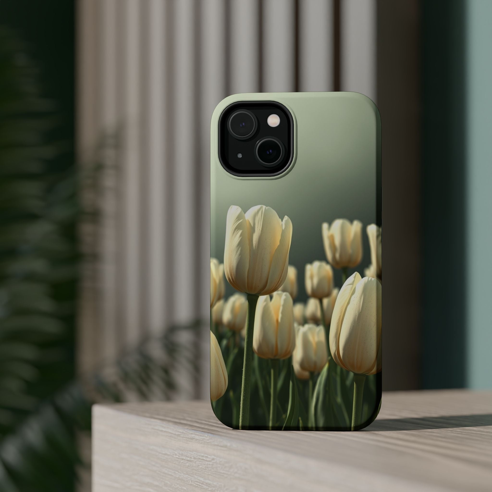 iPhone Tulip Row Serene Design Slim Everyday Designer Case · iPhone Case
