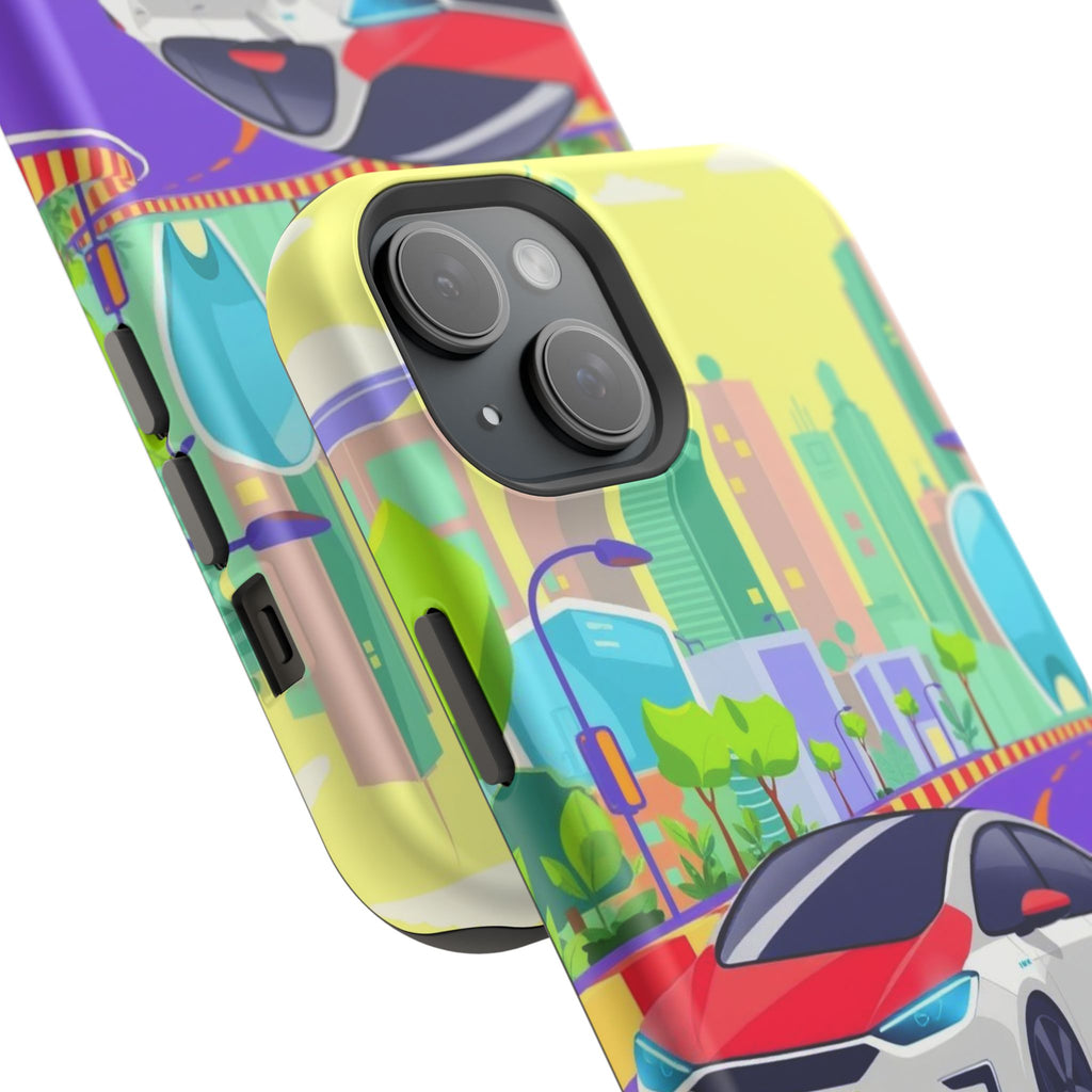 iPhone Electric Car Future Kids Fun Phone Case Gift Slim Snap Case · iPhone Case