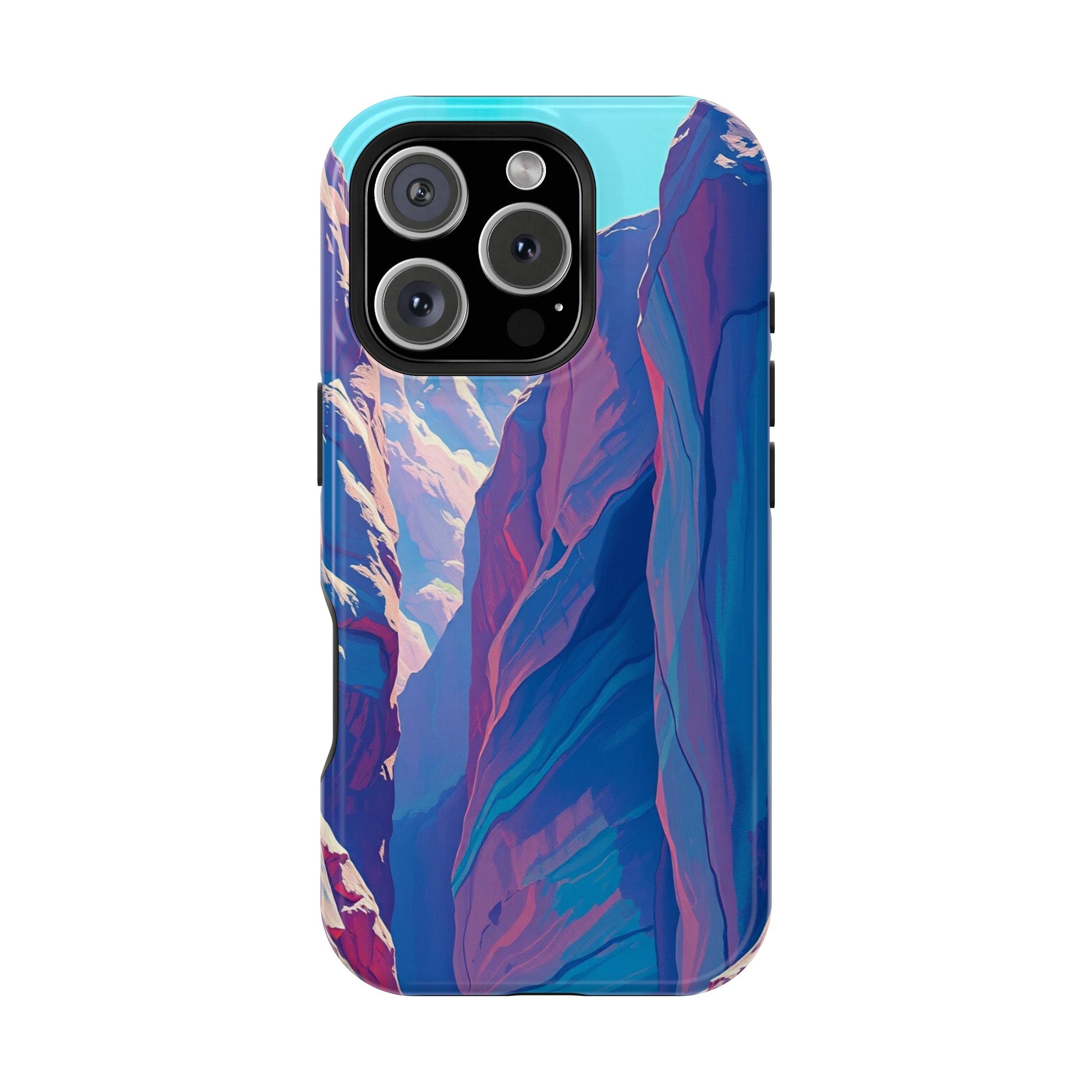 iPhone Cyan And Magenta Canyon Wall Slim Everyday Designer Case · iPhone Case