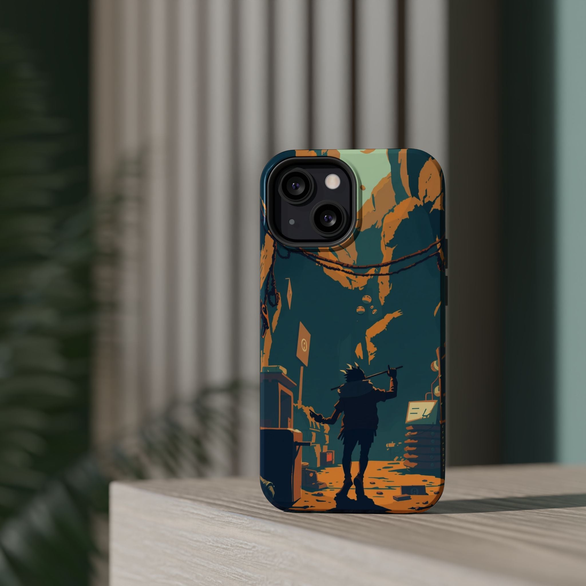 iPhone Mustard And Rust Unhinged in a Cute Way Soft Finish Everyday Case · iPhon
