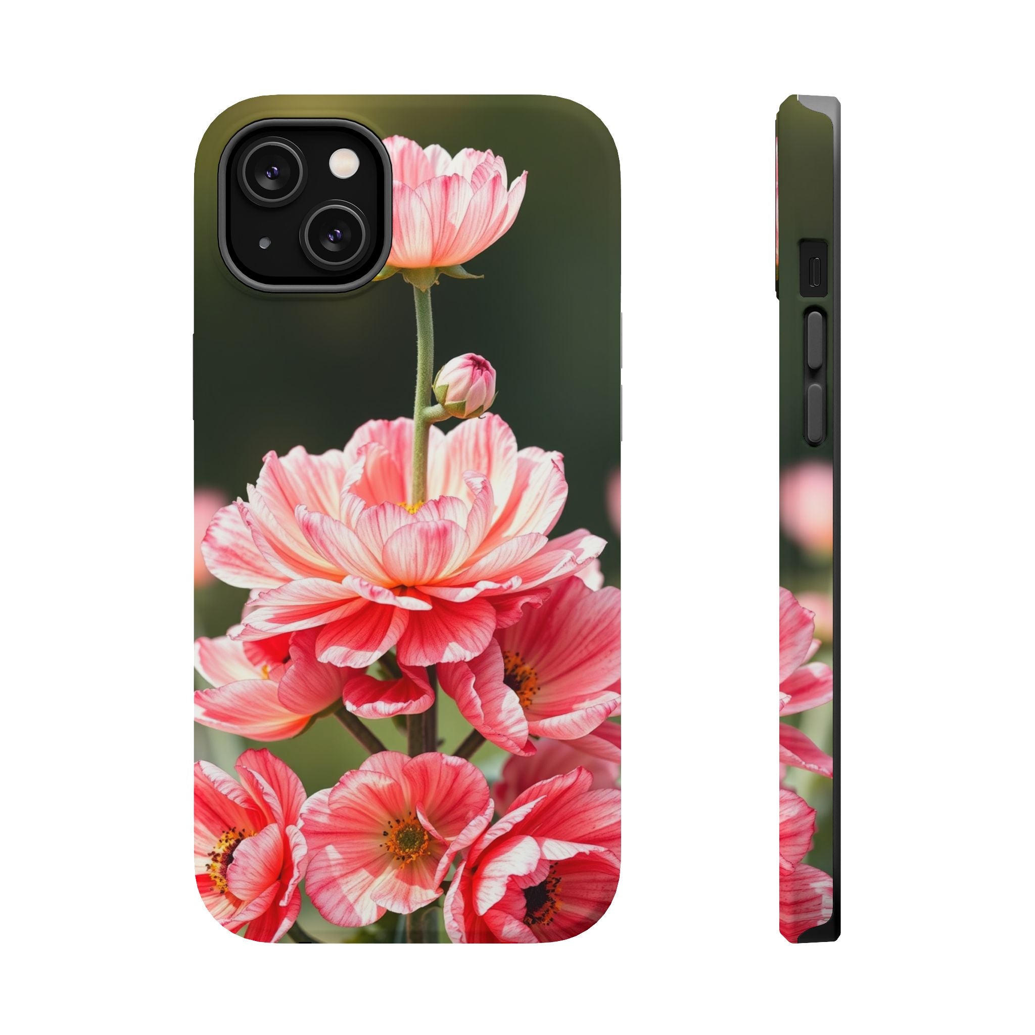 iPhone Ranunculus Stack Vibrant Watercolor Slim Snap Case · iPhone Case