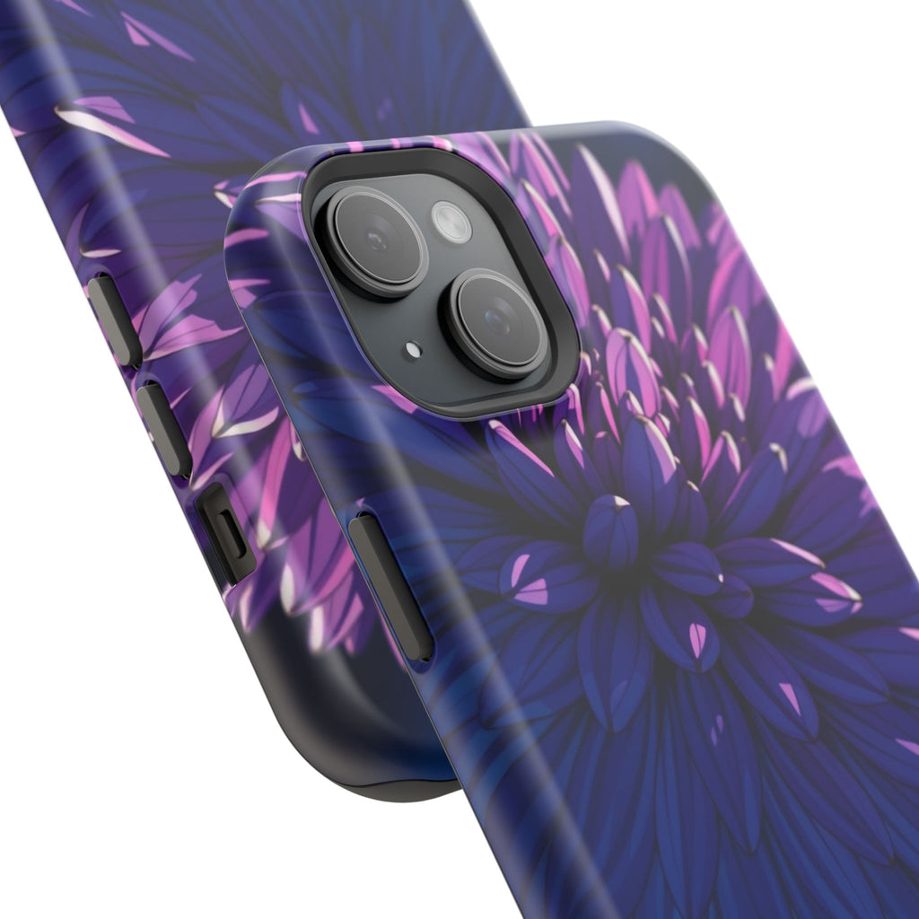 iPhone Indigo And Violet Chrysanthemum Classic Soft iPhone Finish · iPhone Case