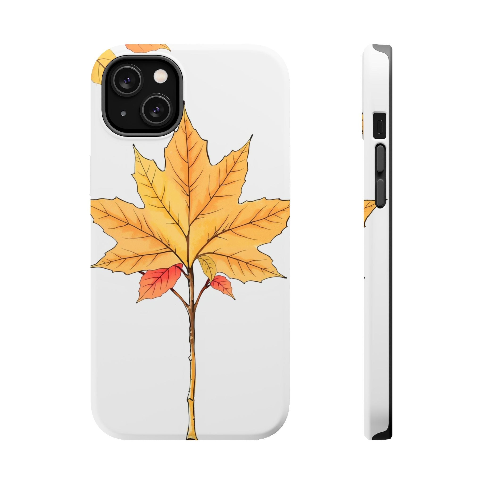 iPhone Mint And Blush Autumn Maple Bold Modern Everyday Snap Case · iPhone Case