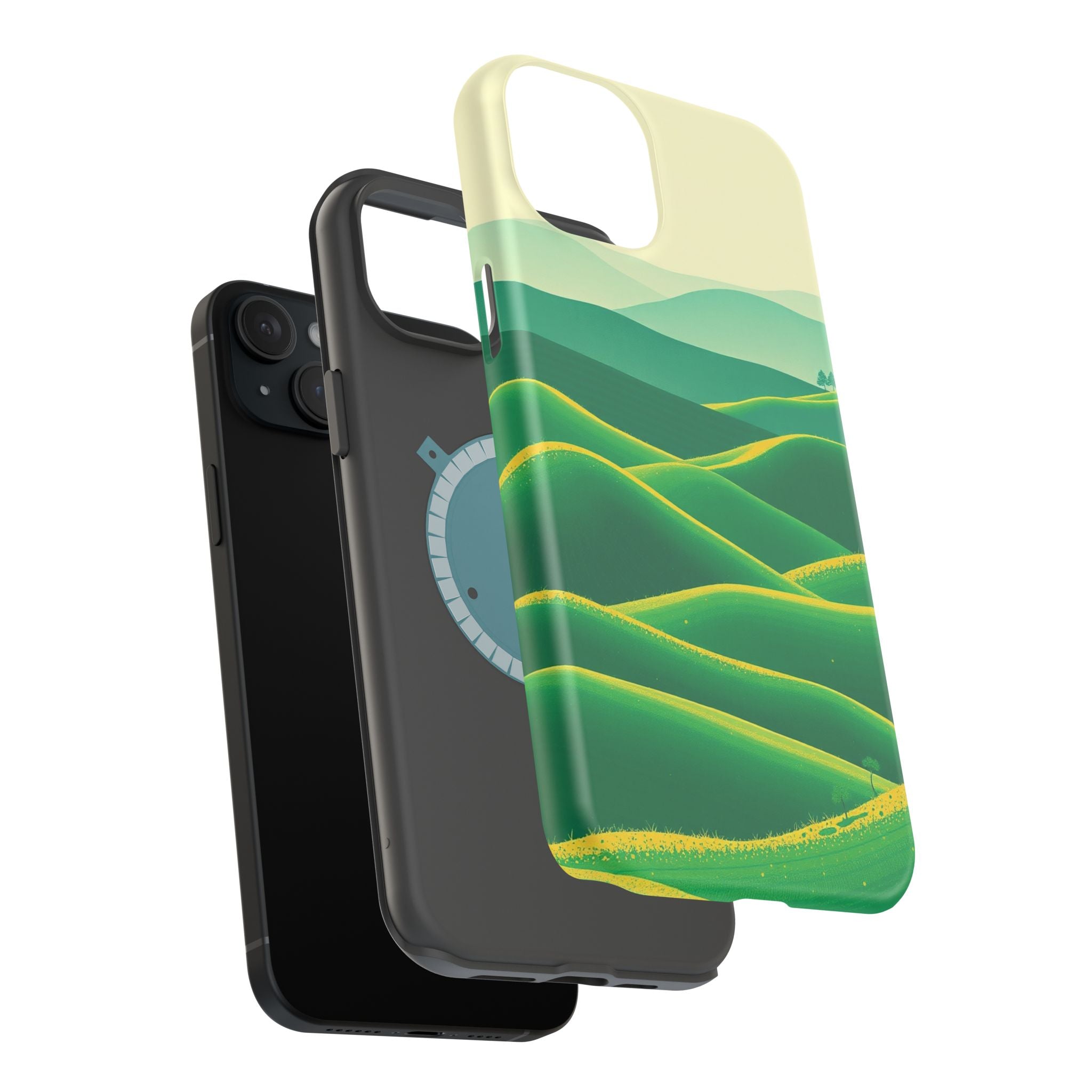 iPhone Rolling Hills Risograph Print Slim Everyday Designer Case · iPhone Case