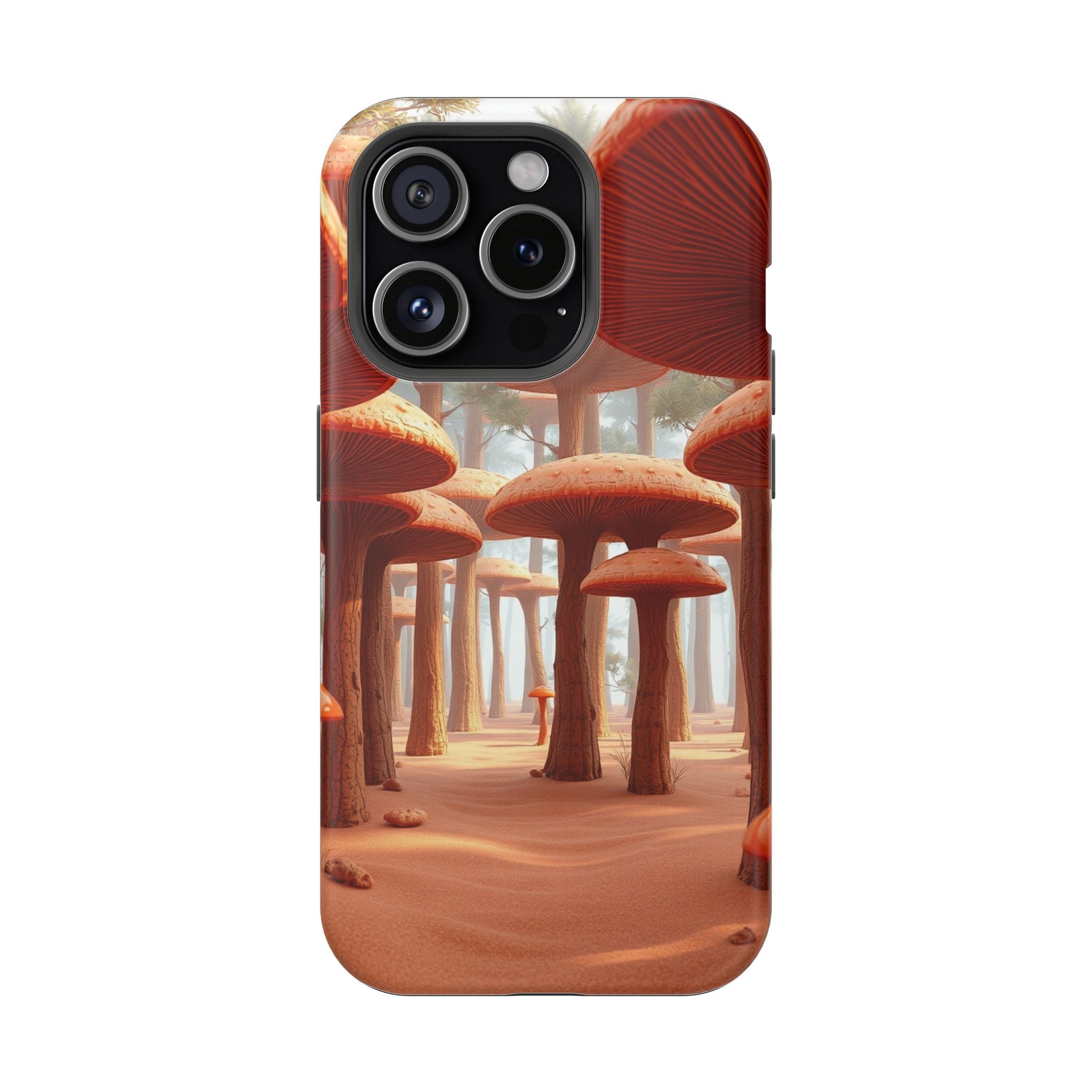 iPhone Mushroom Forest 3D Digital Bold Modern Everyday Snap Case · iPhone Case