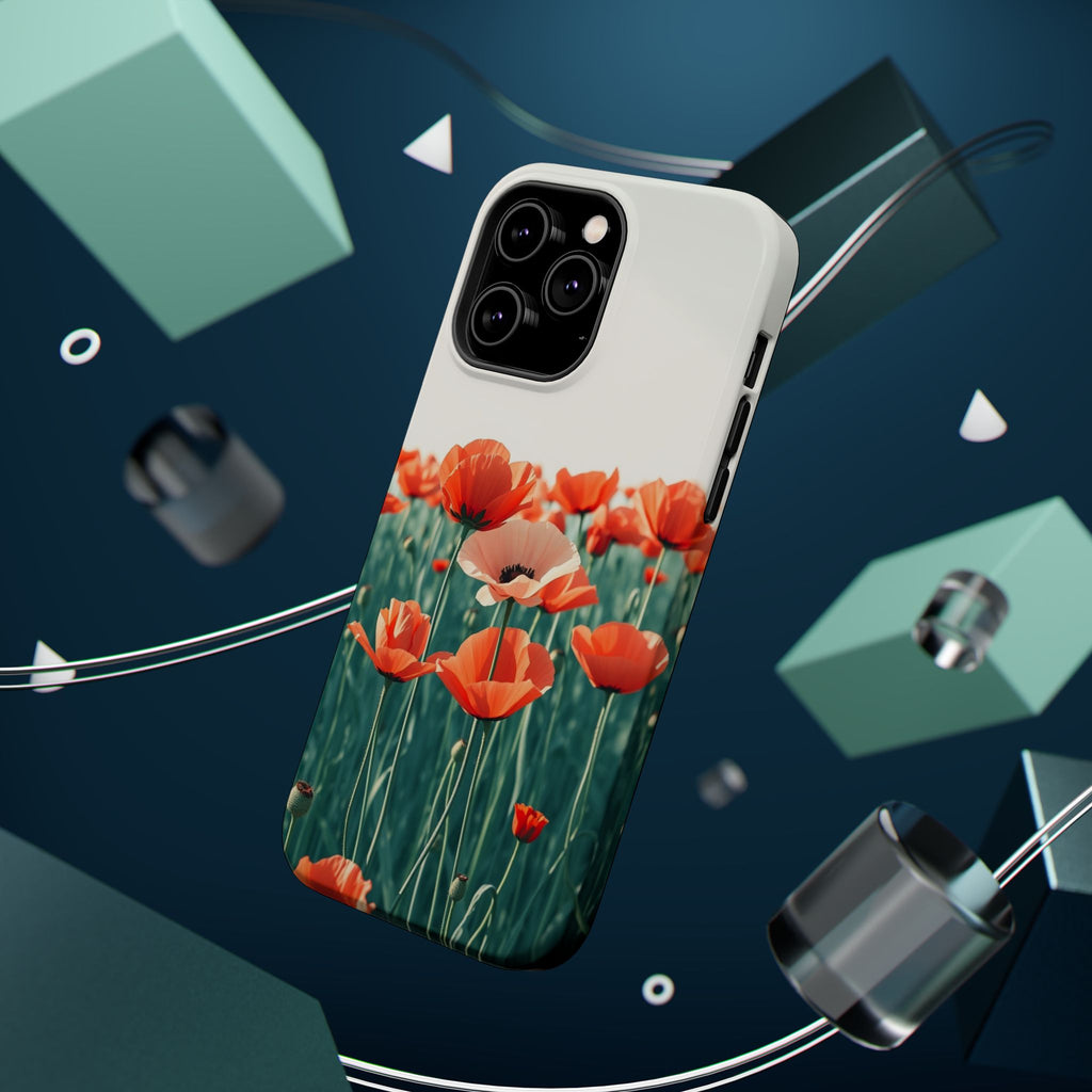 iPhone Mint And Blush Poppy Field 10 Slim Everyday Designer Case · iPhone Case