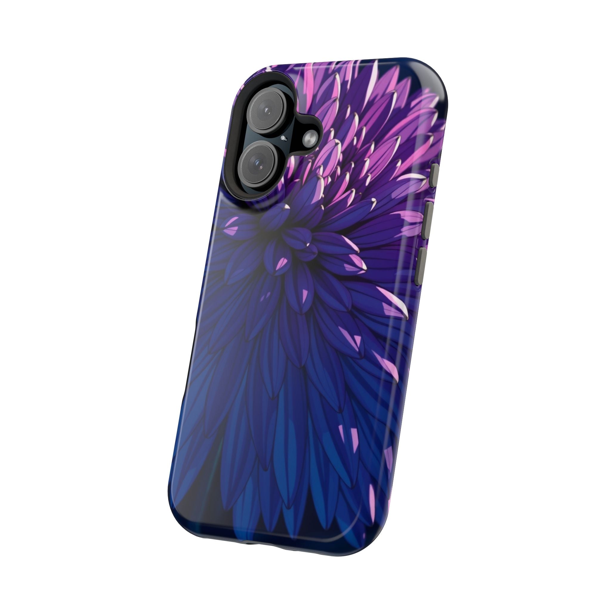 iPhone Indigo And Violet Chrysanthemum Classic Soft iPhone Finish · iPhone Case