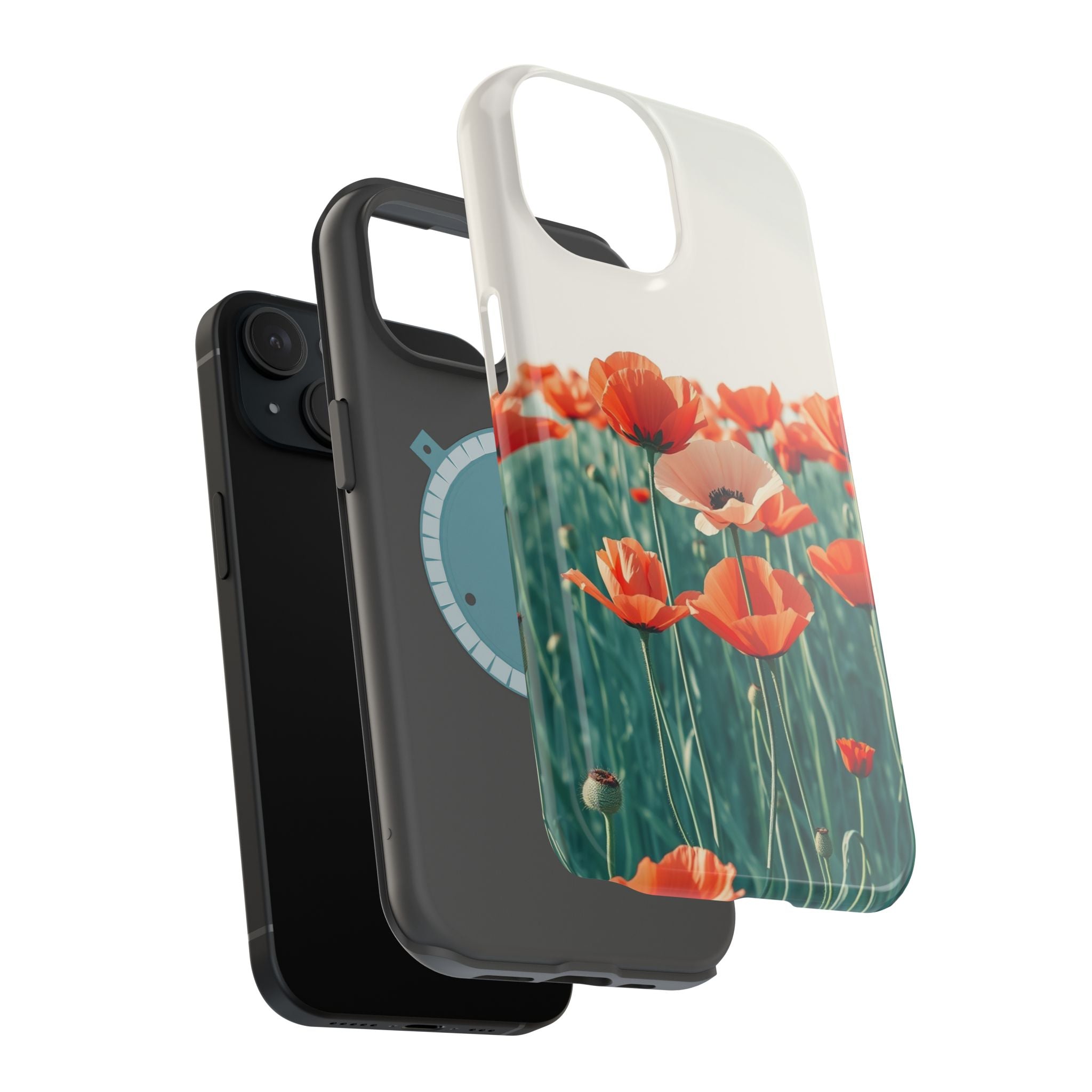 iPhone Mint And Blush Poppy Field 10 Slim Everyday Designer Case · iPhone Case