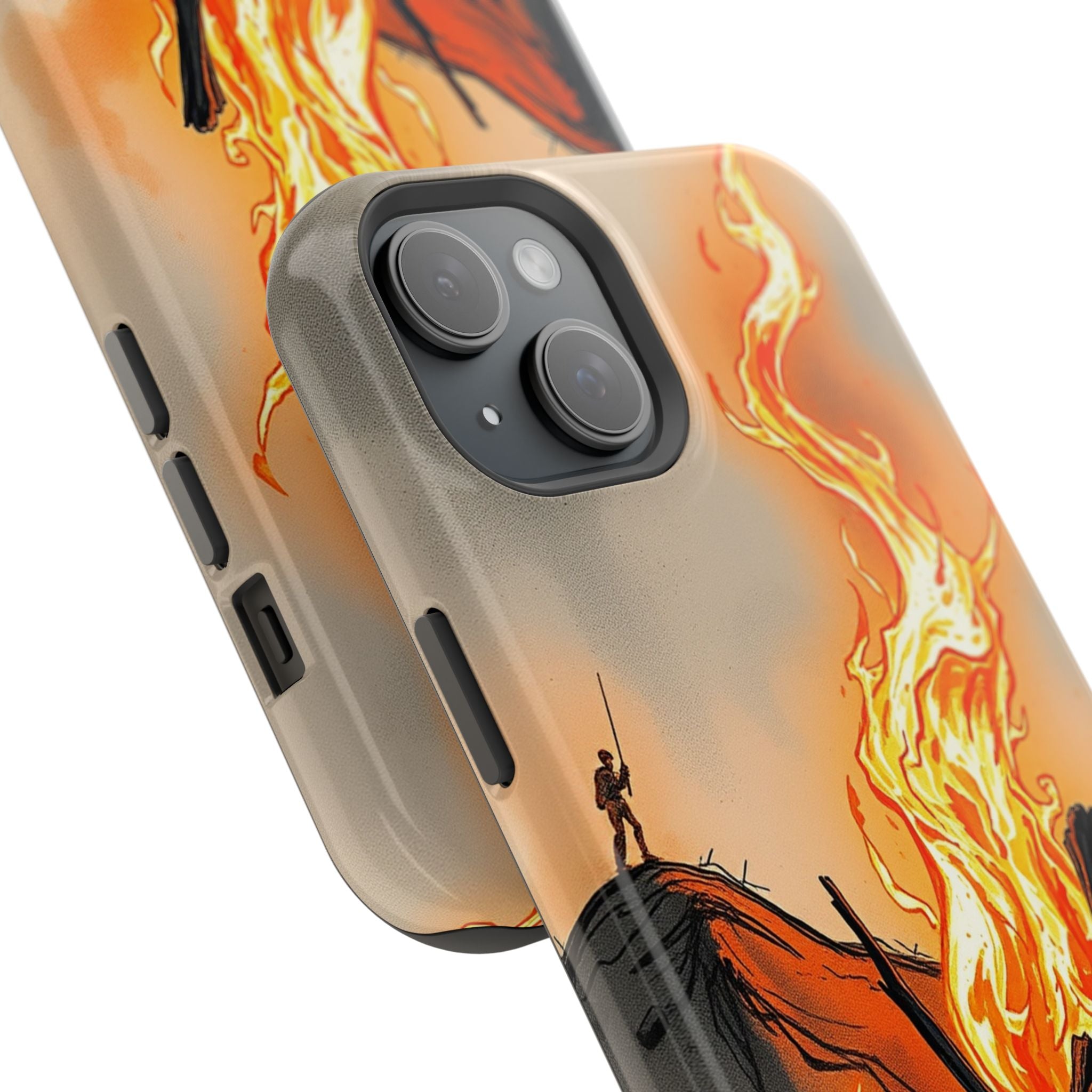 iPhone Wildfire Glow Hand-Drawn Sketch Slim Everyday Designer Case · iPhone Case