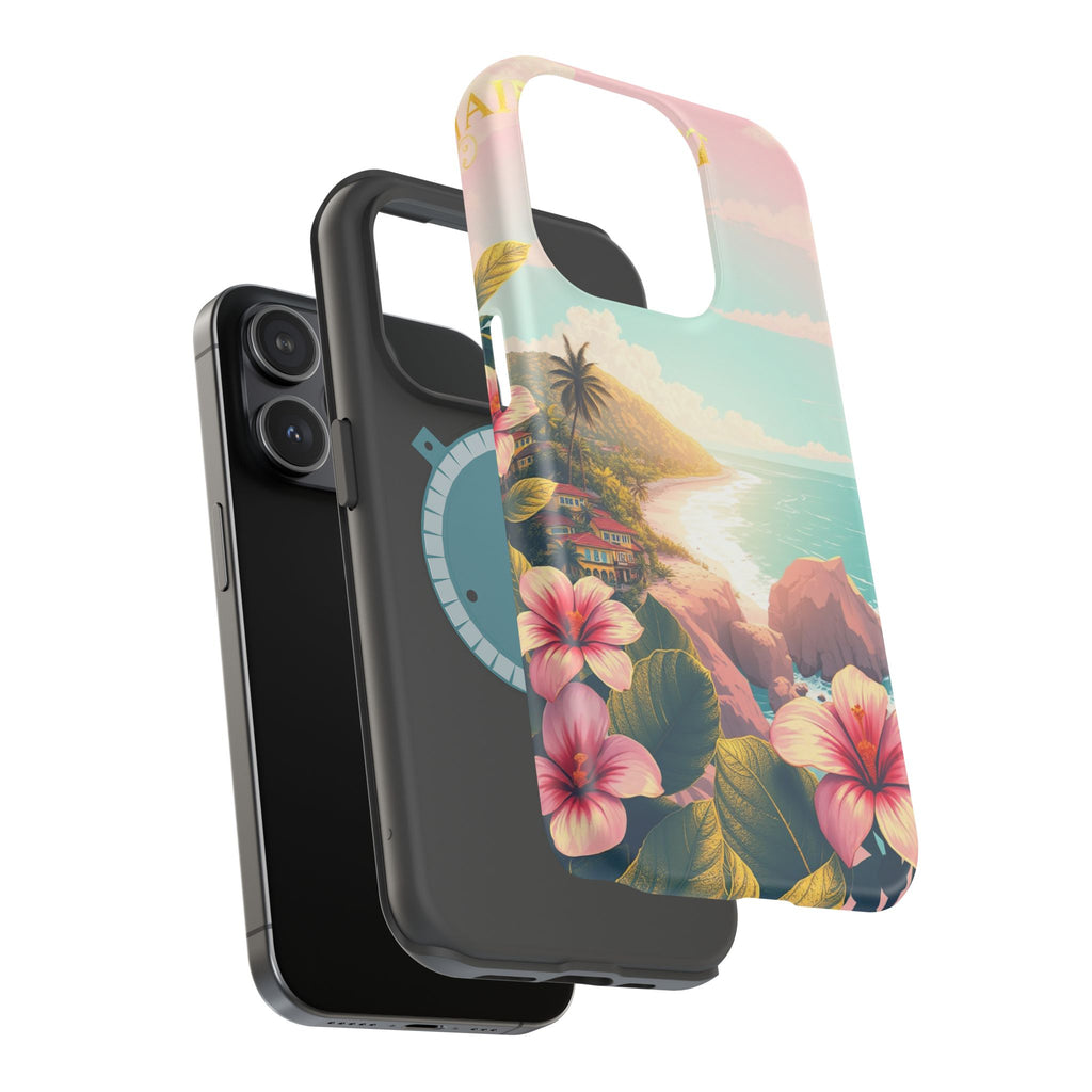 iPhone Mint And Blush Hibiscus Coast Slim Everyday iPhone 14 Designer · iPhone C