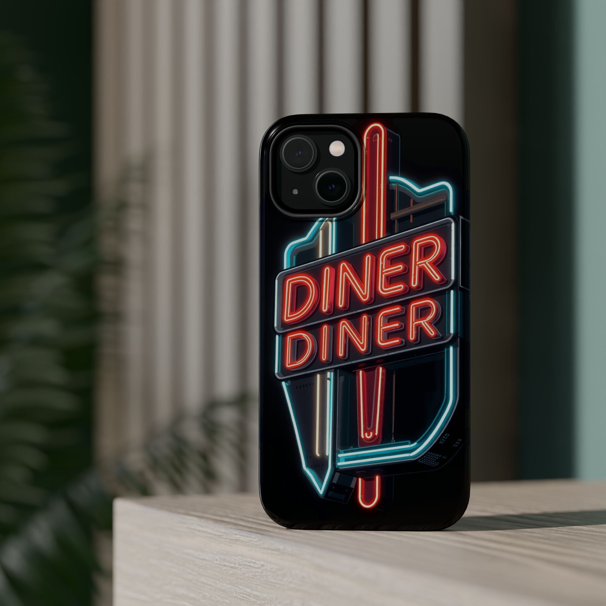iPhone Neon Diner Sign Electric Art Slim Everyday Designer Case · iPhone Case