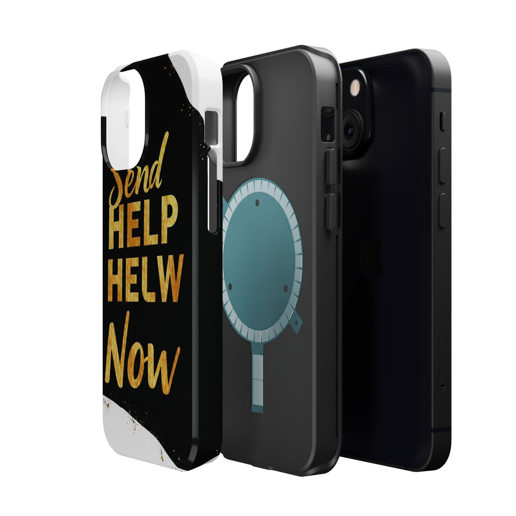 iPhone Send Help Now Enchanted Art Bold Modern Everyday Snap Case · iPhone Case