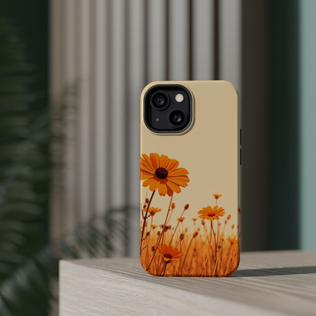 iPhone Wildflower Field Minimalist Line Art Slim Everyday Designer Case · iPhone