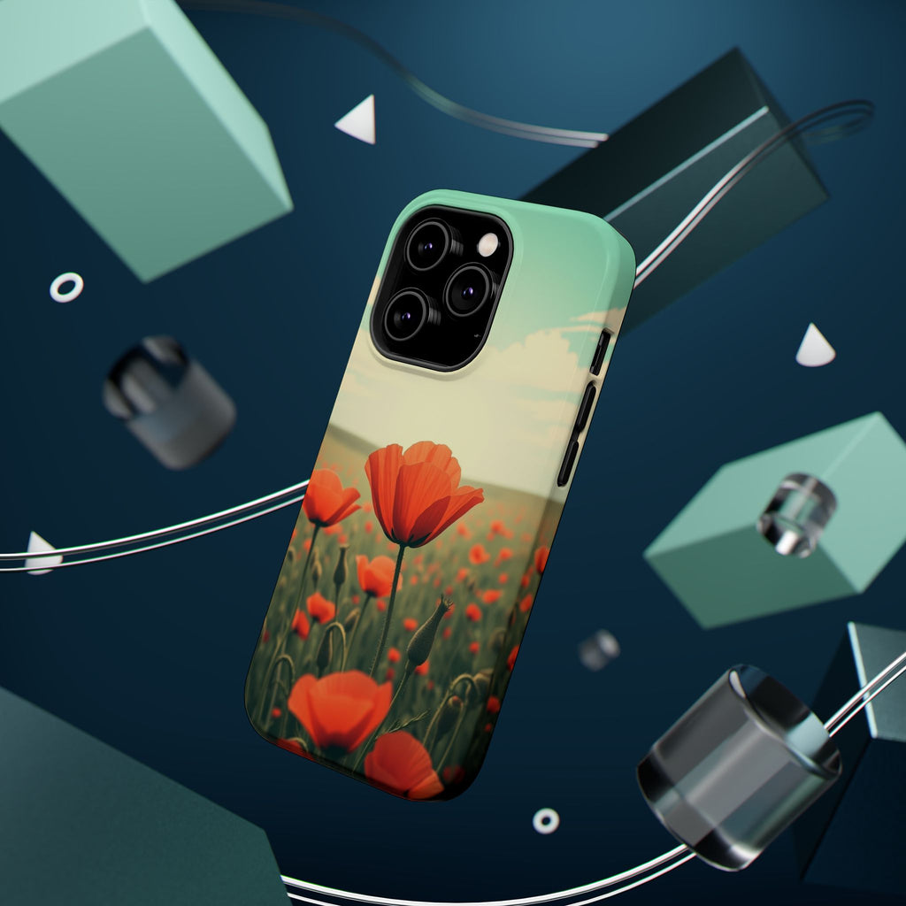 iPhone Radiant Poppy Field Design Bold Modern Everyday Snap Case · iPhone Case