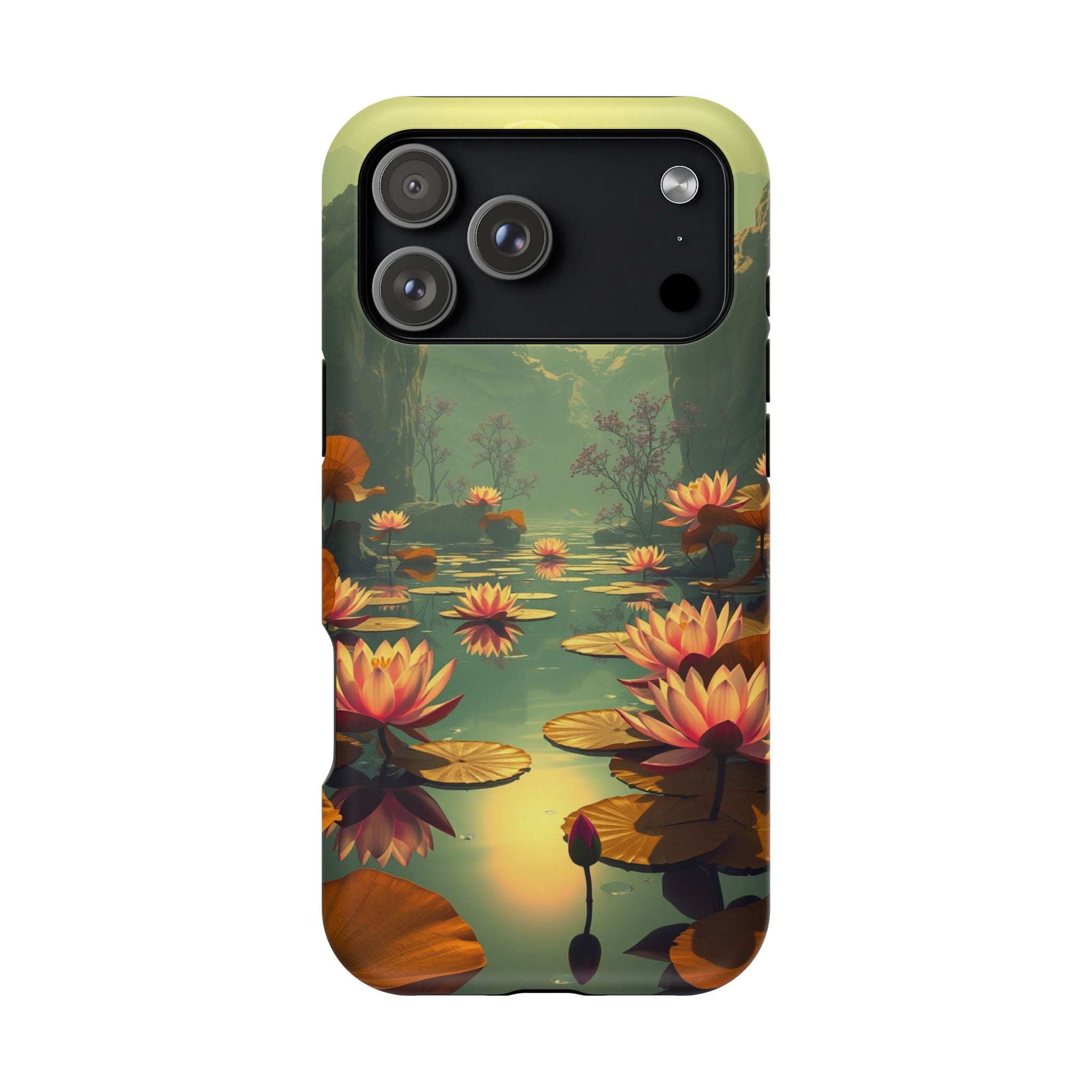 iPhone Lotus Pond Dreamy Design Slim Everyday Designer Case · iPhone Case