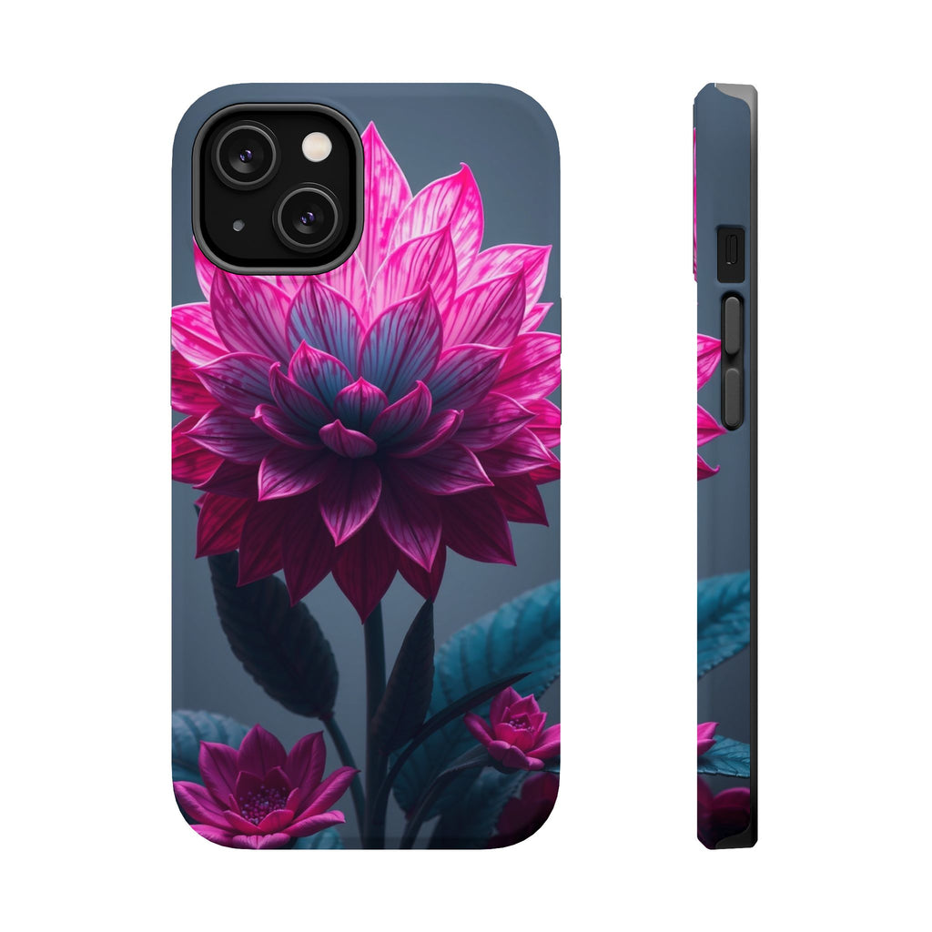 iPhone Cyan And Magenta Floral Dark Academia Slim iPhone Everyday · iPhone Case