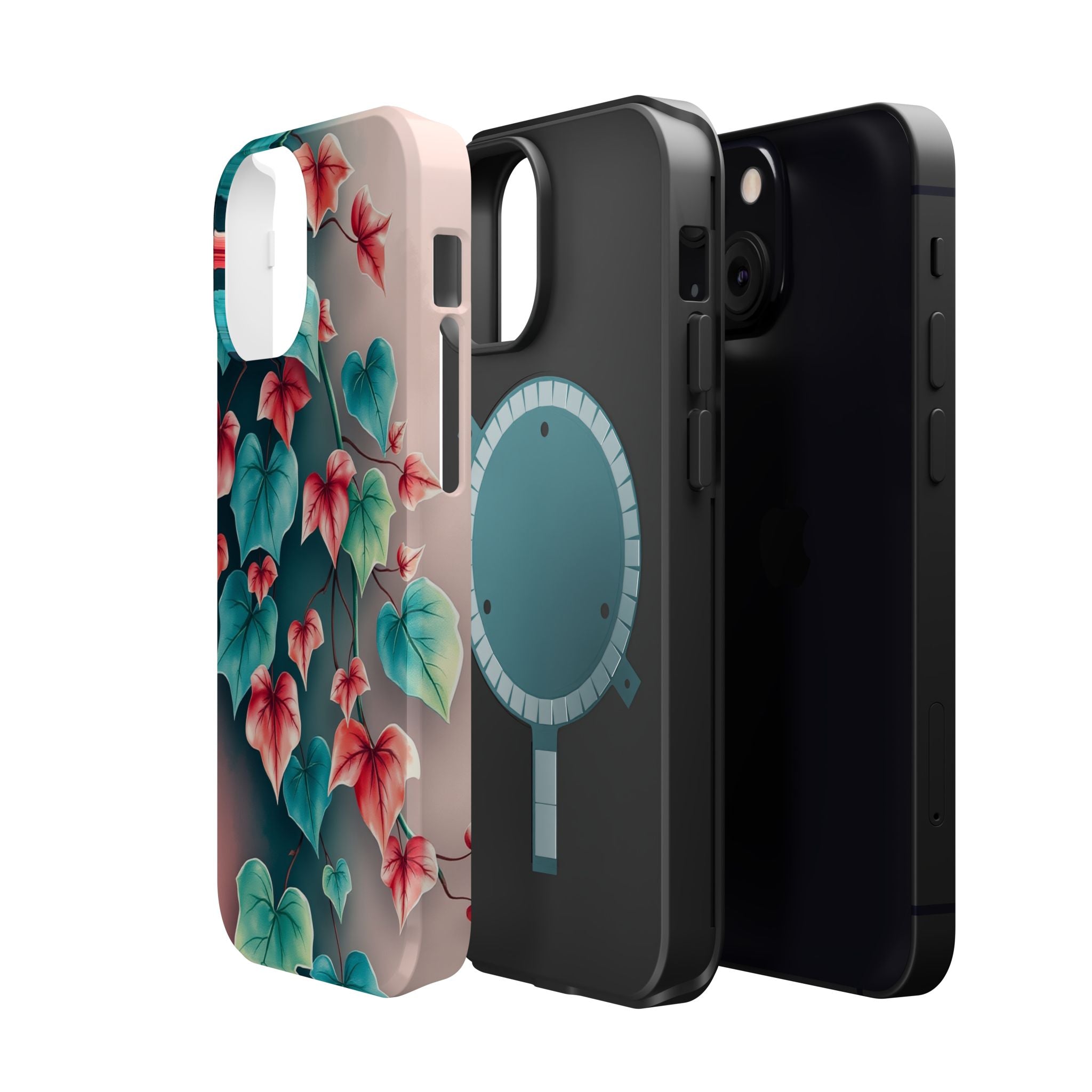 iPhone Art Nouveau Vine Teal And Coral Slim Snap Case · iPhone Case