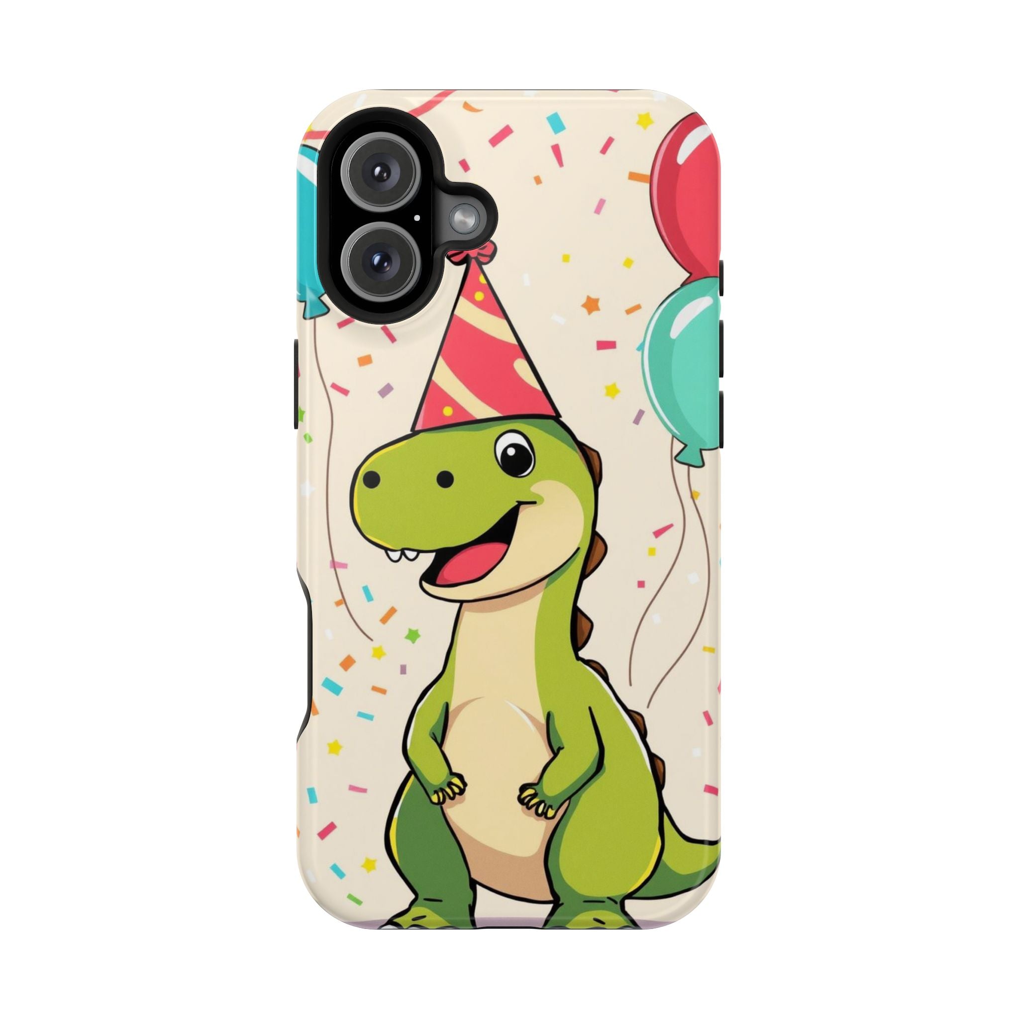 iPhone Dino with Party Hat Kids Fun Phone Case Gift Slim Snap Case · iPhone Case