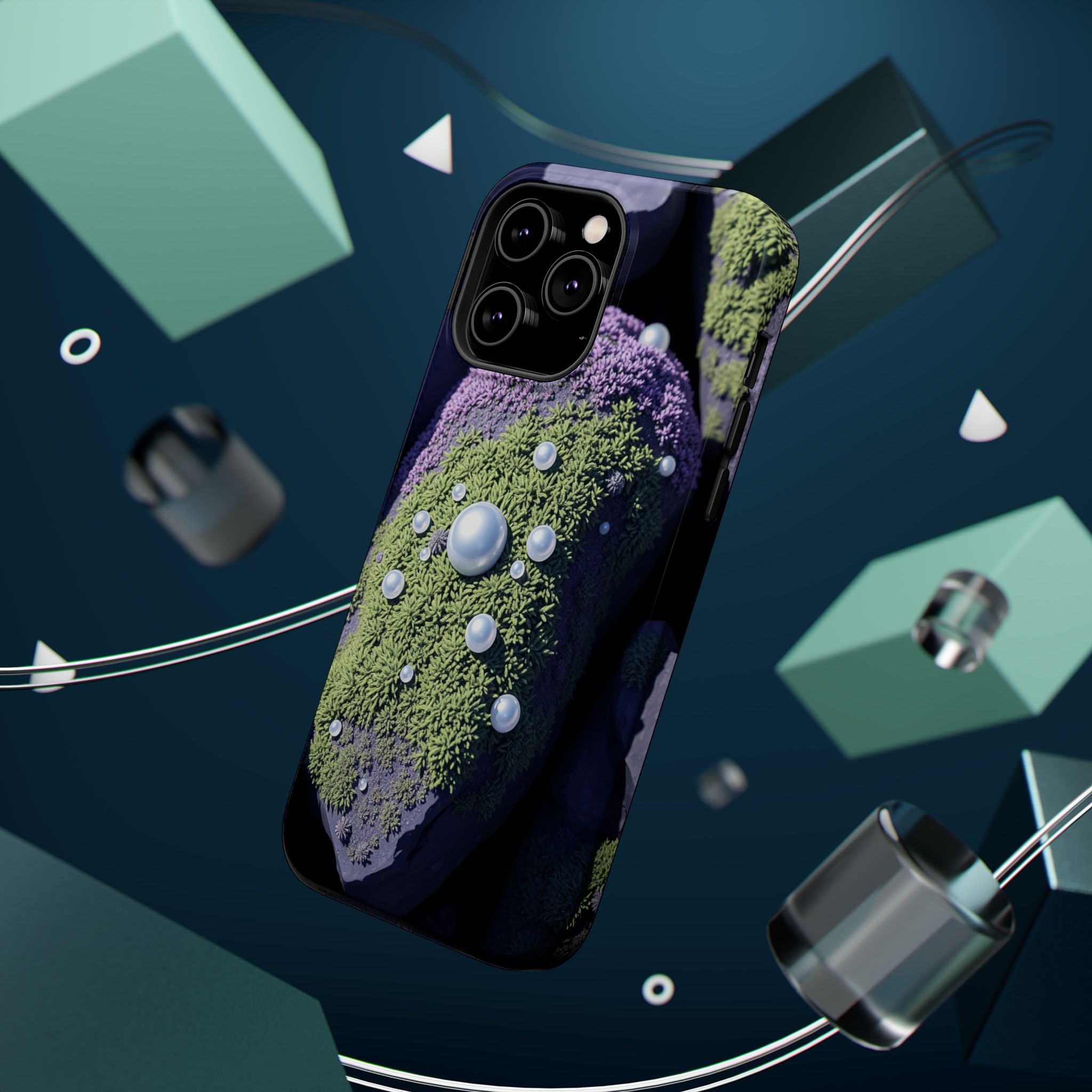 iPhone Moss Covered Rocks Electric Art Slim Everyday Designer Case · iPhone Case