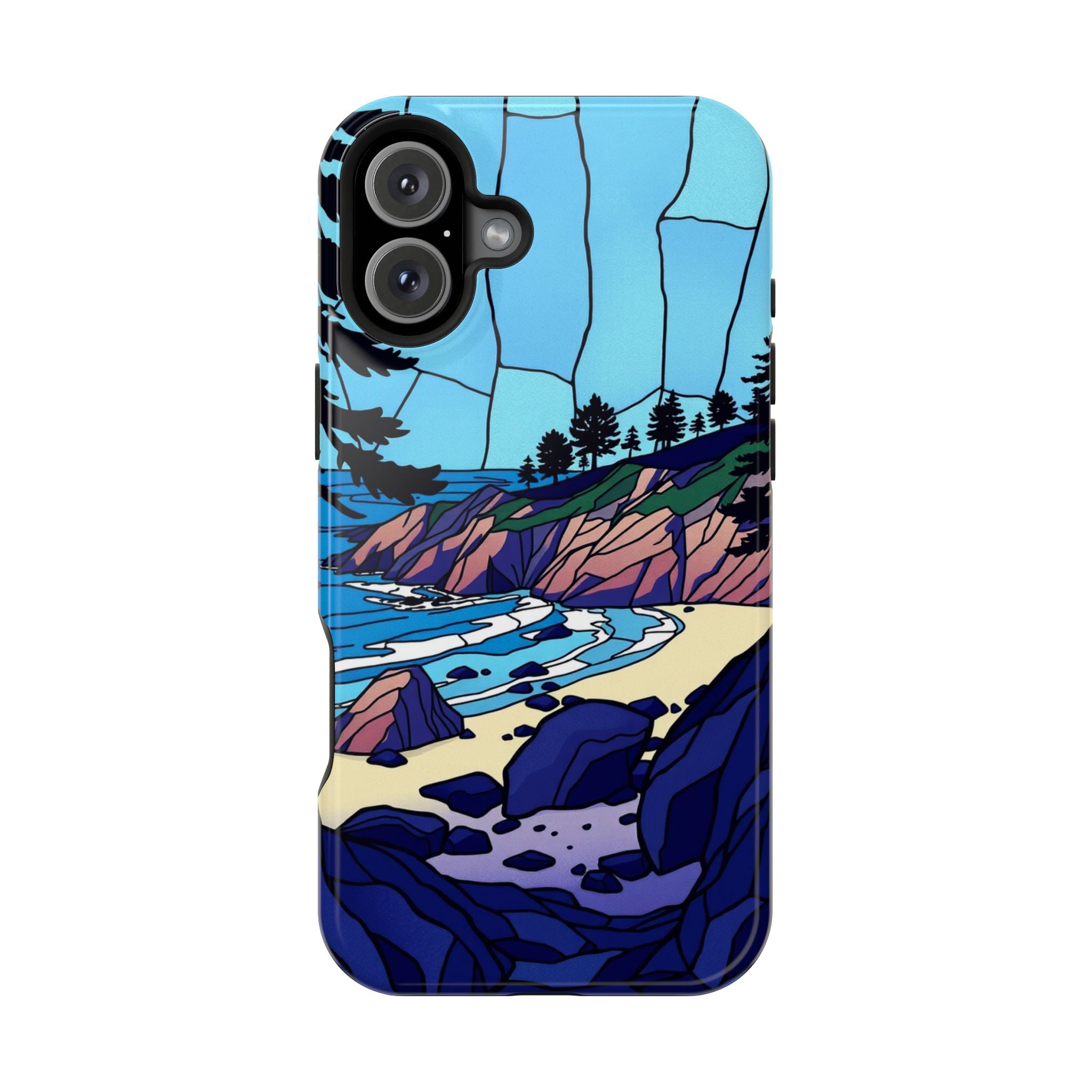iPhone Indigo And Violet Pebble Beach Slim Everyday iPhone 11 Designer · iPhone