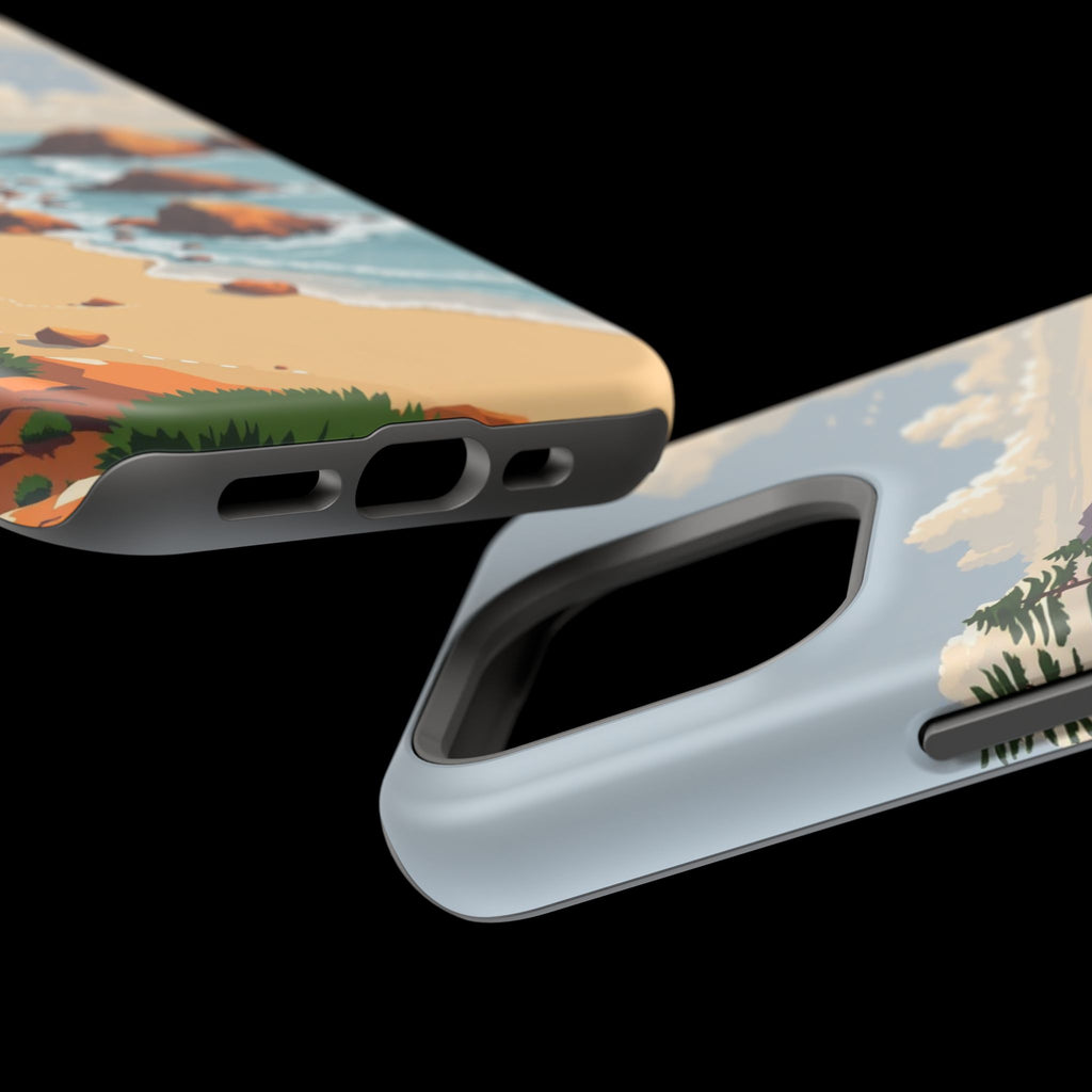 iPhone Mustard And Rust Pebble Beach Slim Everyday Designer Case · iPhone Case