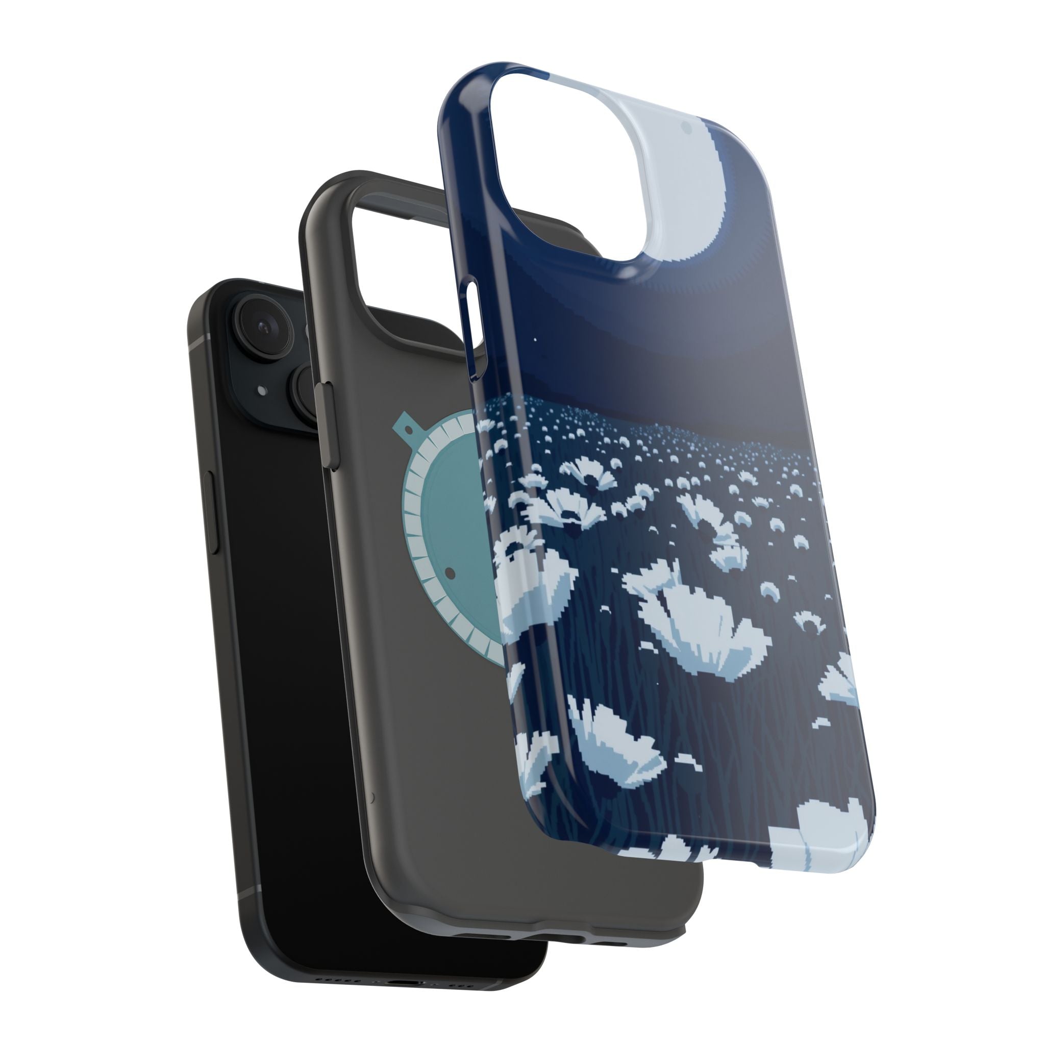 iPhone Poppy Field Pixel Art -Bit Bold Modern Everyday Snap Case · iPhone Case