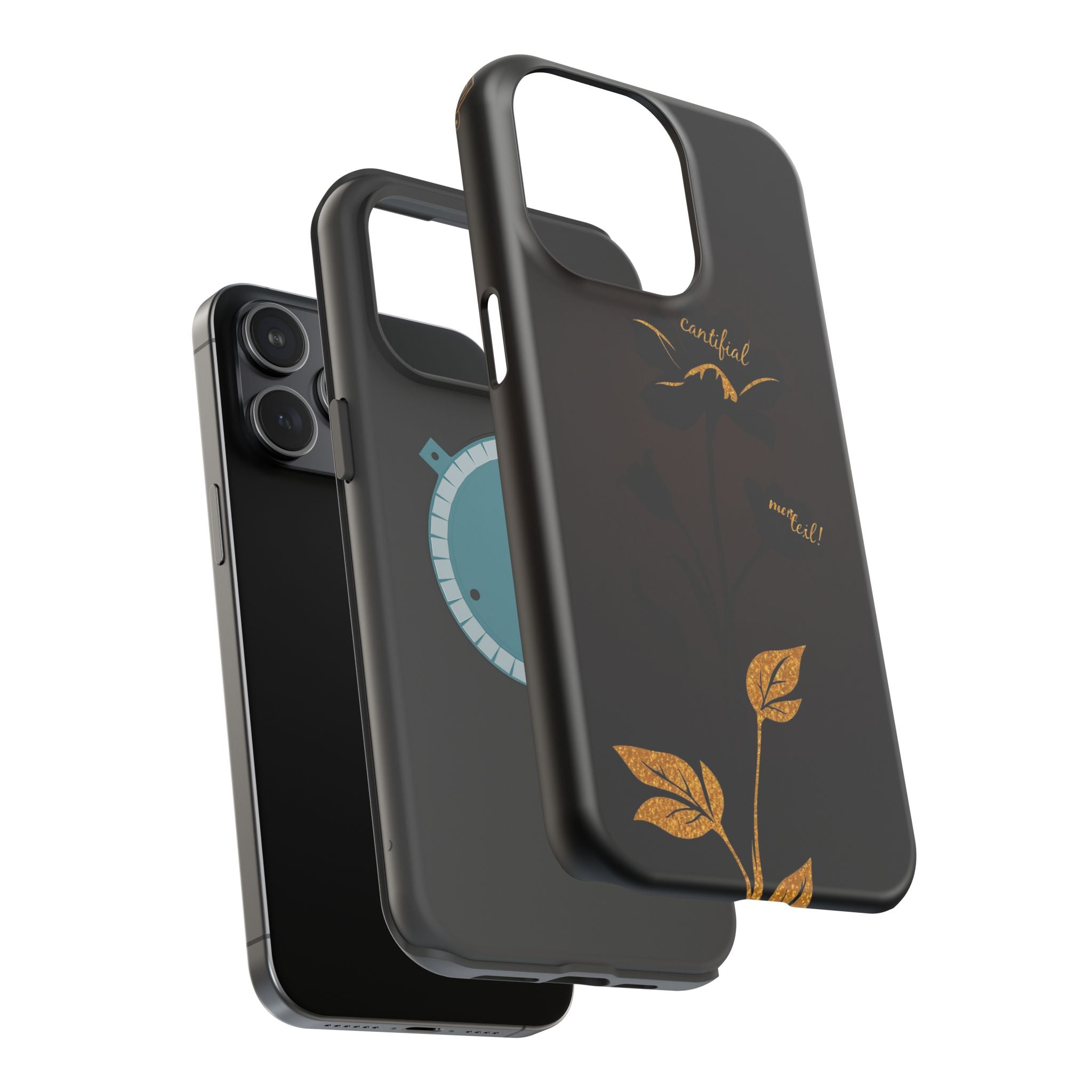 iPhone Earthy Floral Silhouette Design Slim Everyday Designer Case · iPhone Case