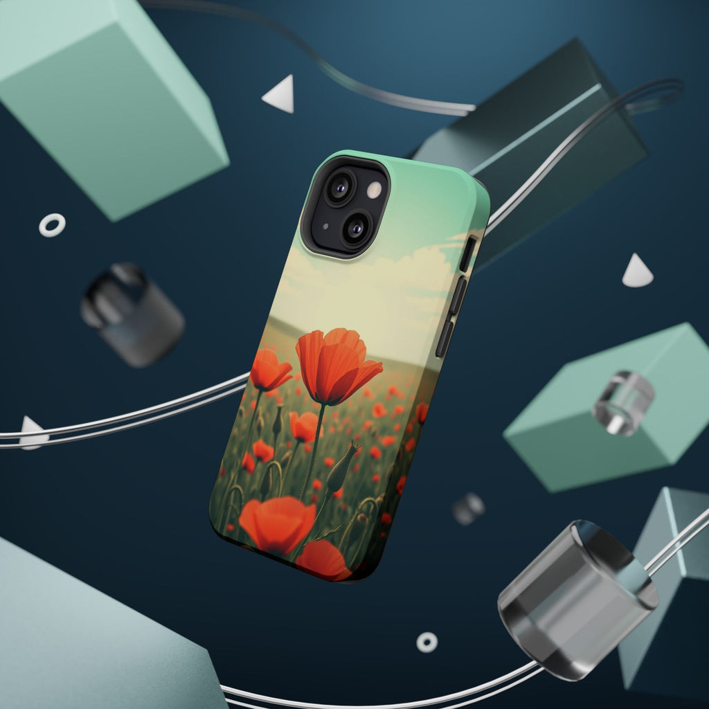 iPhone Radiant Poppy Field Design Bold Modern Everyday Snap Case · iPhone Case