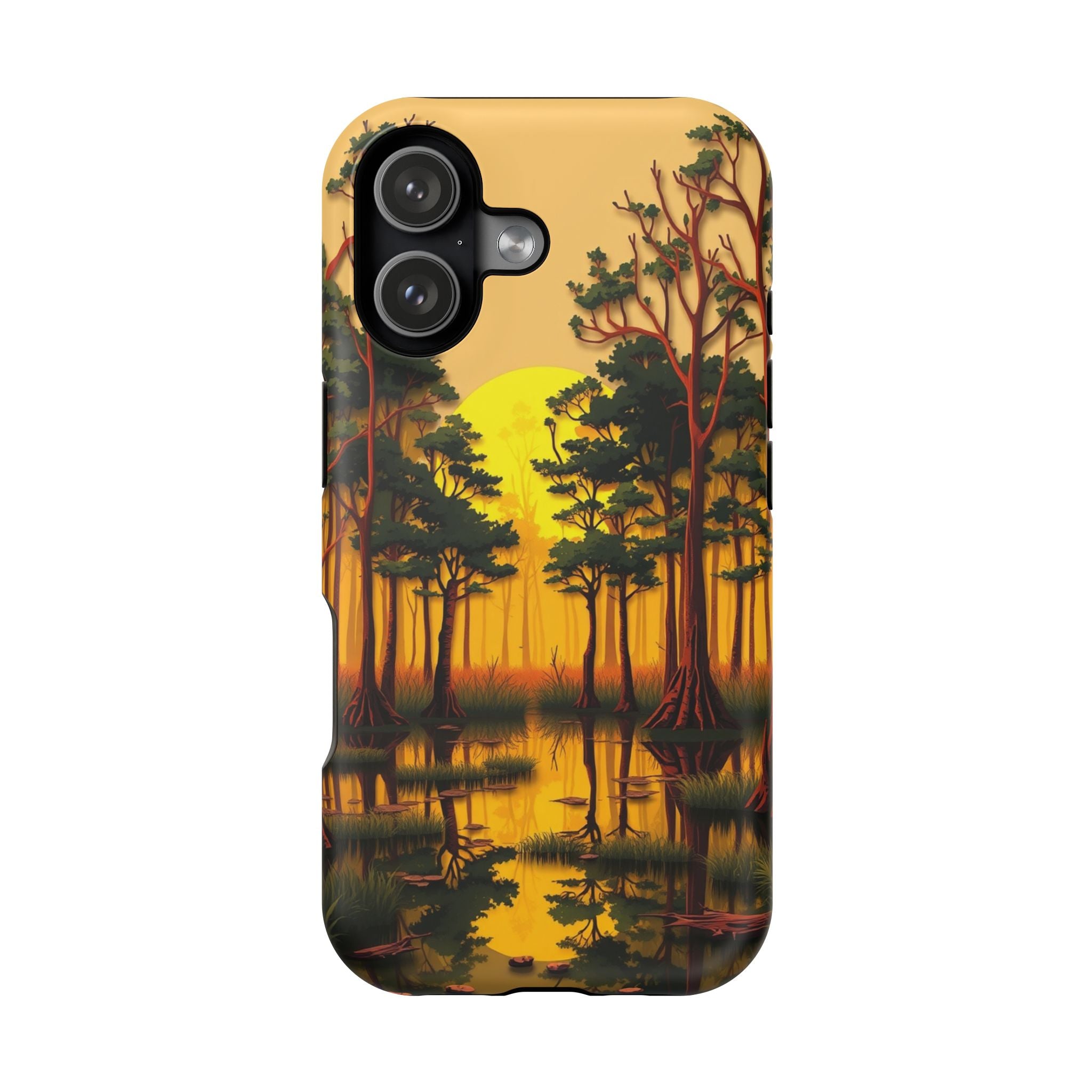 iPhone Earthy Cypress Swamp Design Bold Modern Everyday Snap Case · iPhone Case