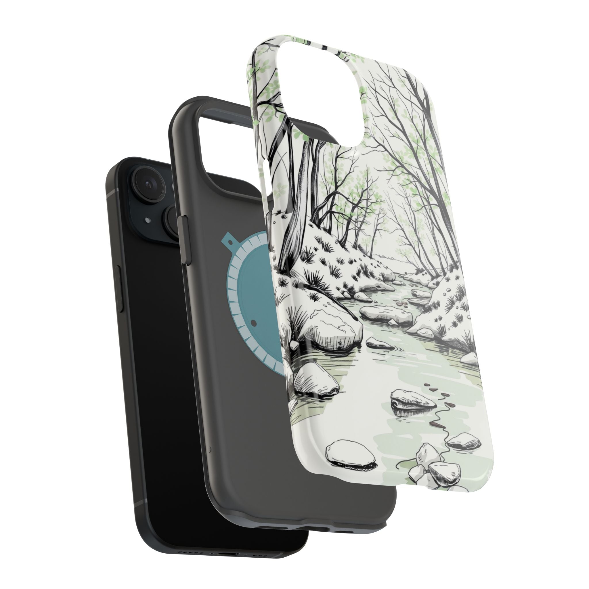 iPhone Sage And Ivory Spring Creek Bold Modern Everyday Snap Case · iPhone Case