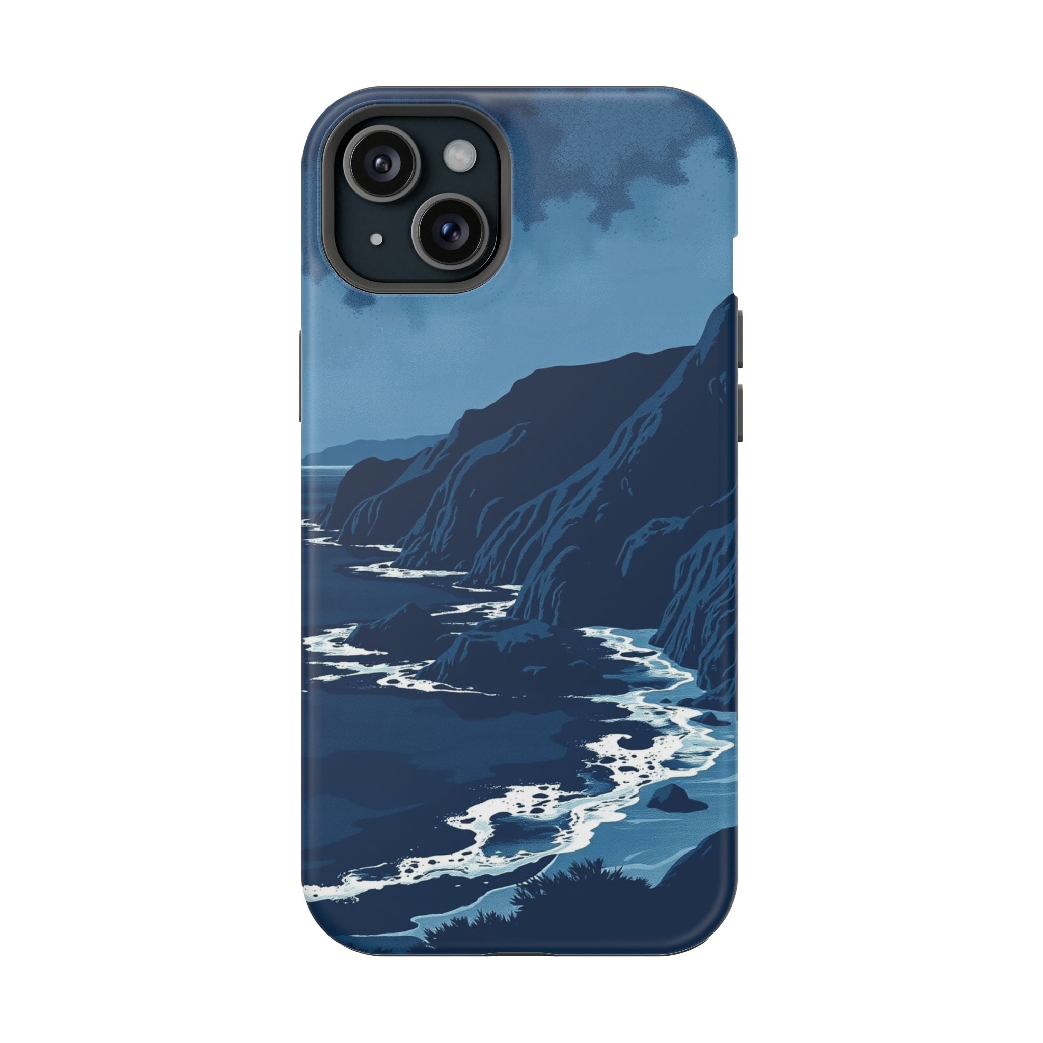 iPhone Midnight Blue And Silver Hibiscus Coast Carry Case Slim Snap Case · iPhon